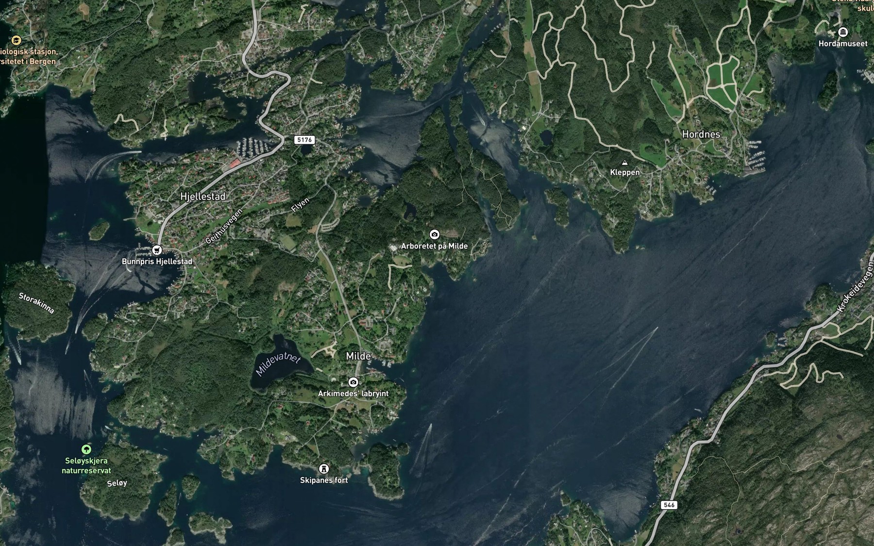 Satellite map of the Gronevika