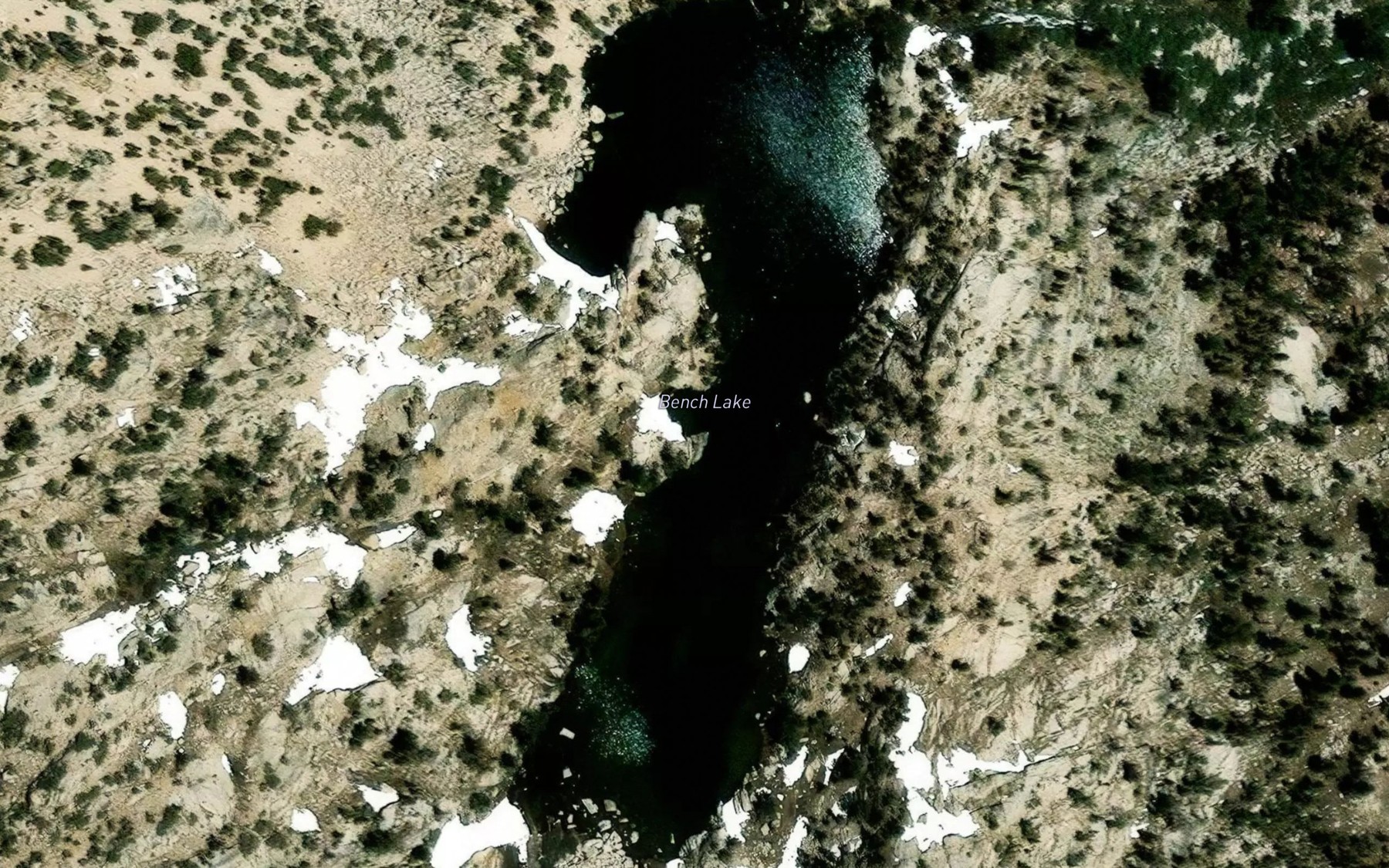 Satellite map of the Bench Lake