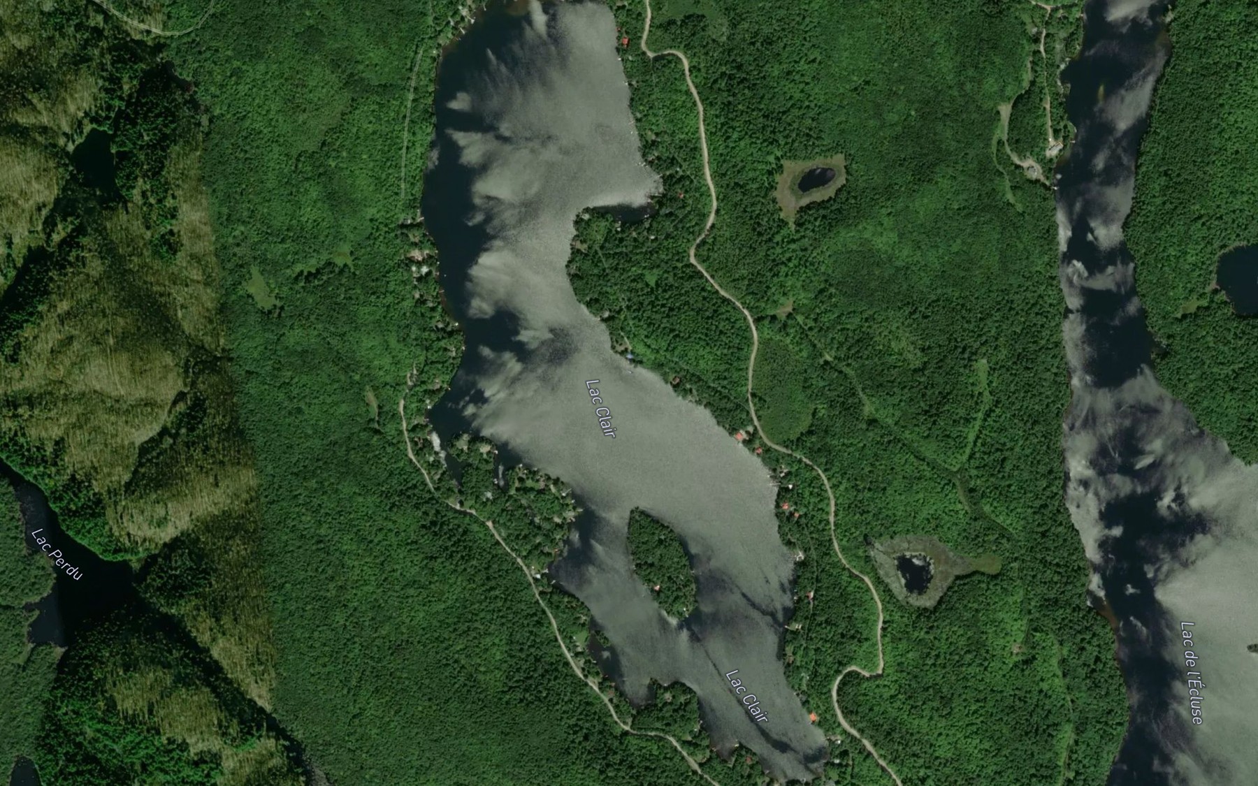Satellite map of the Lac Clair