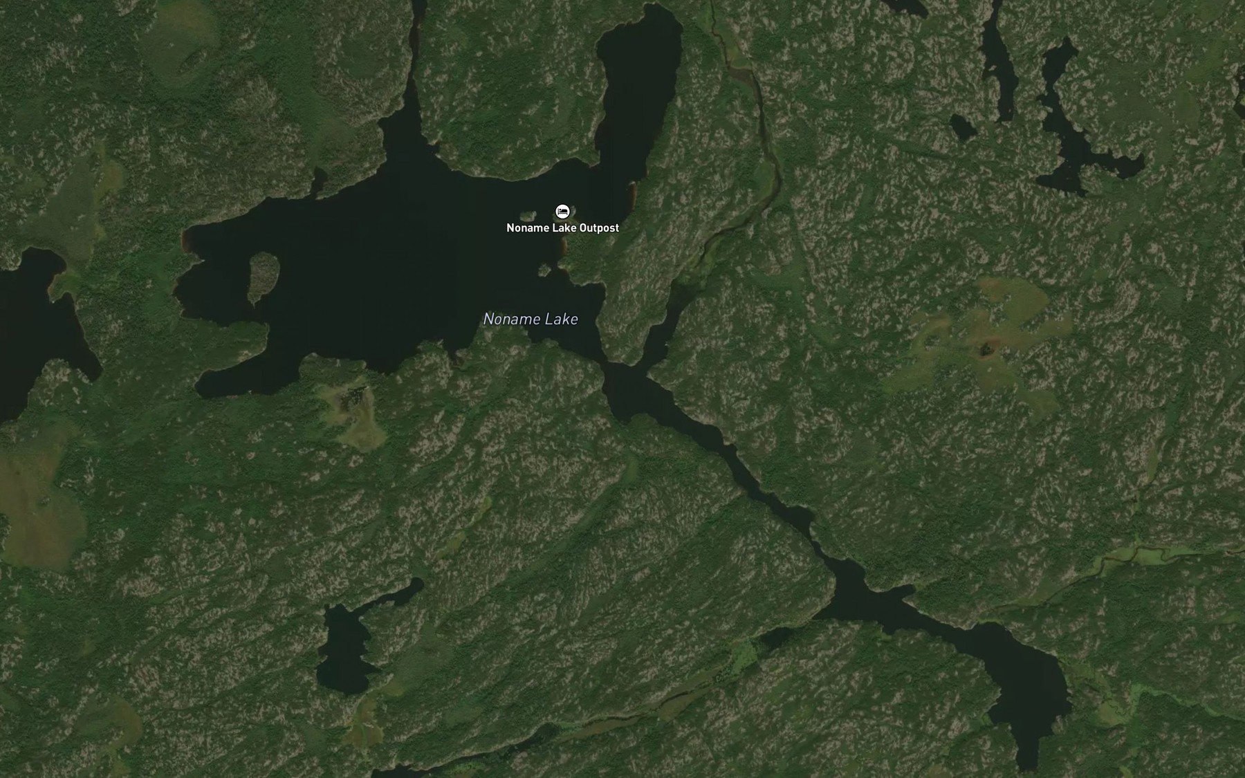 Satellite map of the Noname Lake