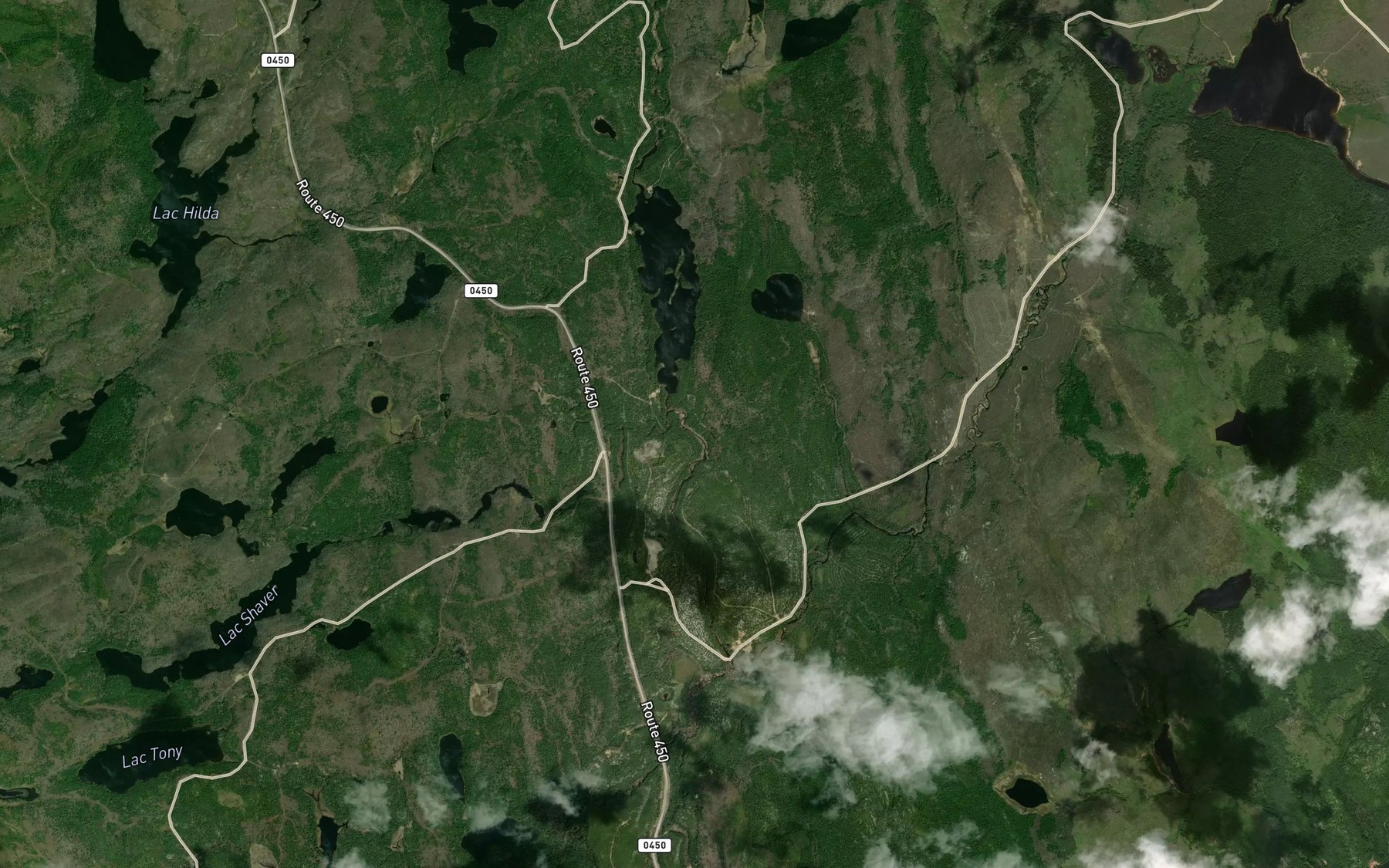 Satellite map of the Ruisseau Muriel