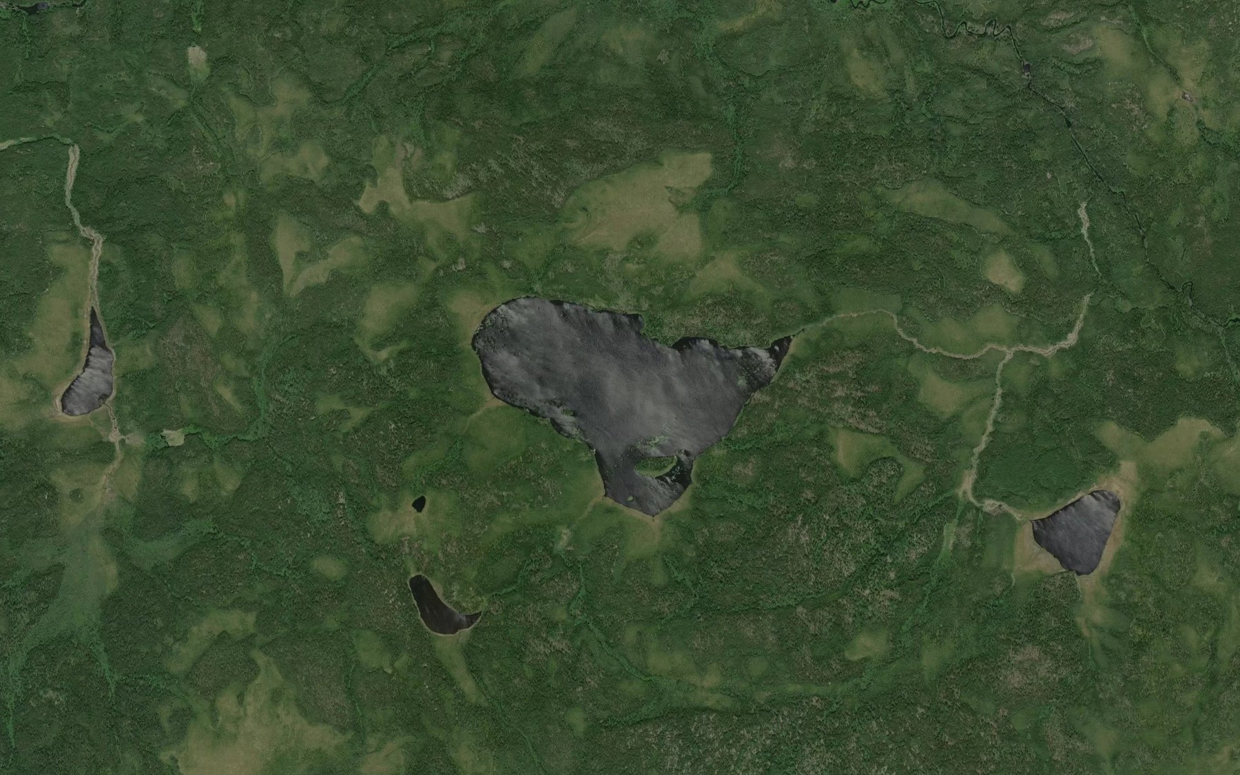 Satellite map of the Coathup Lake