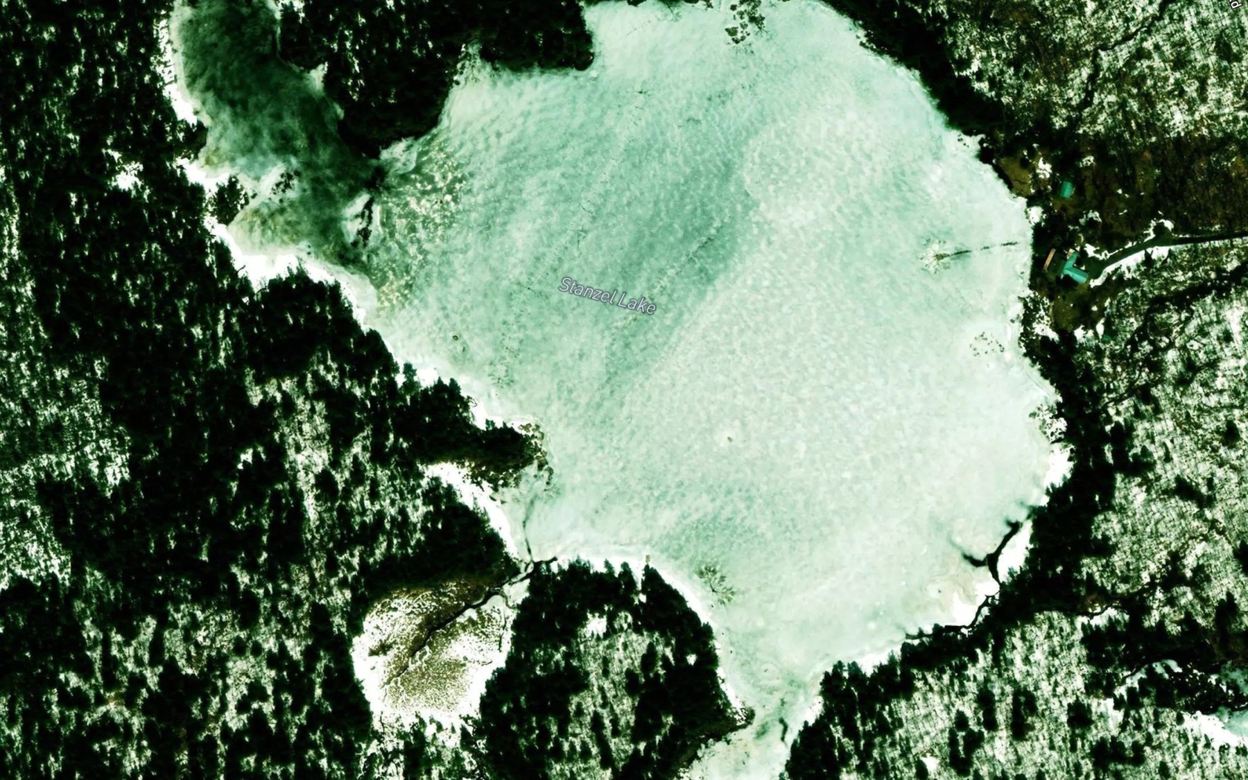 Satellite map of the Stanzel Lake