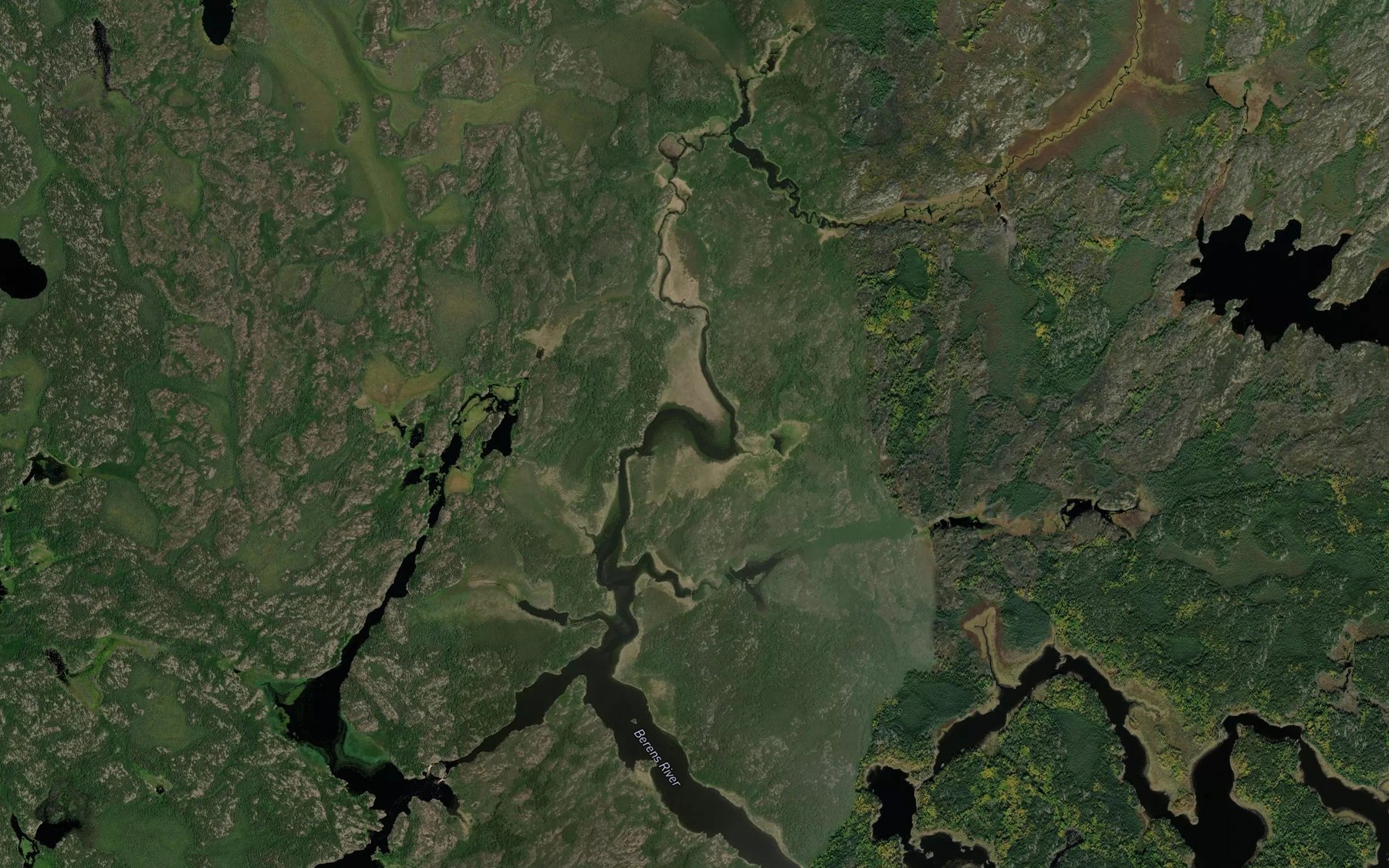 Satellite map of the Moose Creek