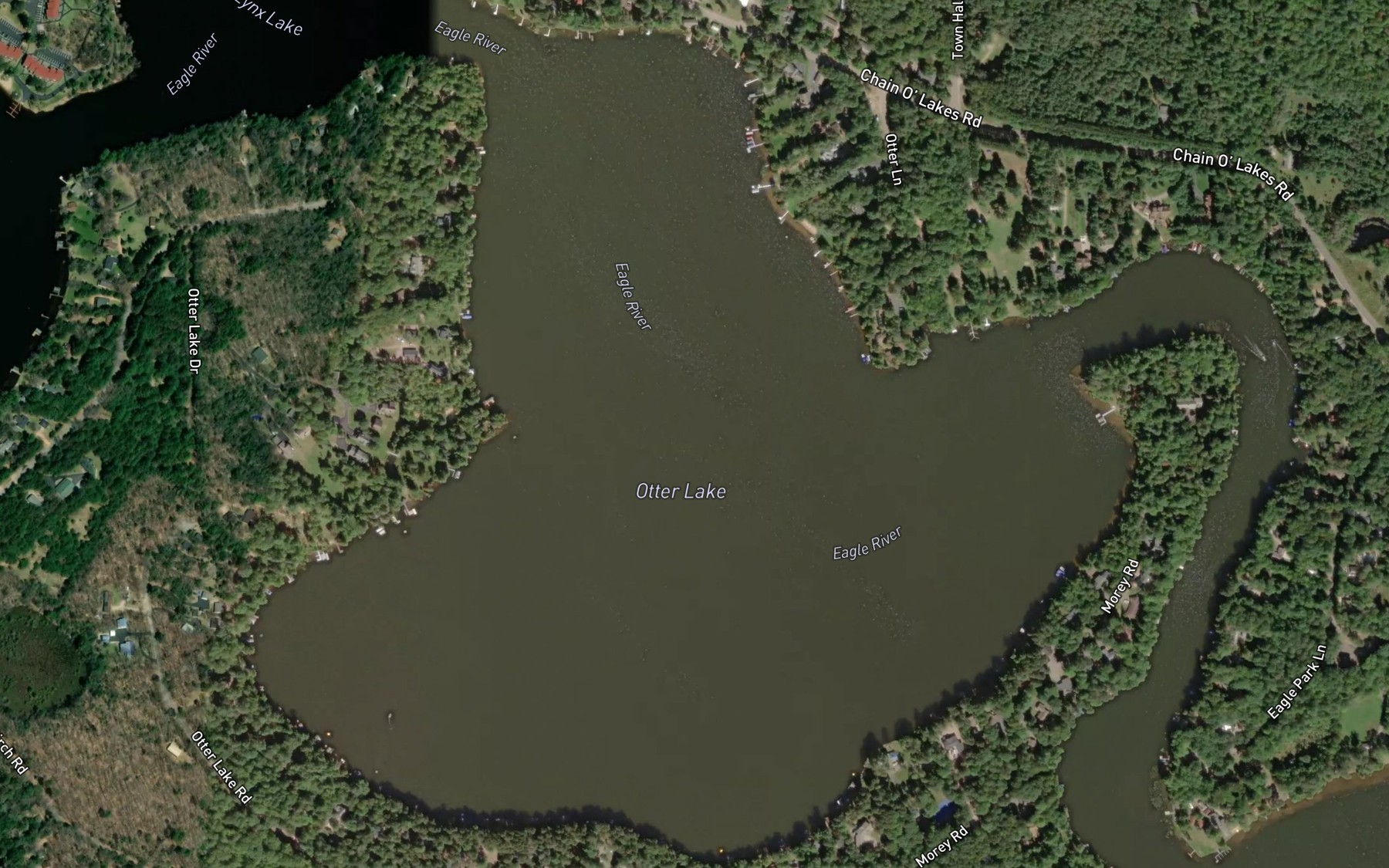 Satellite map of the Otter Lake
