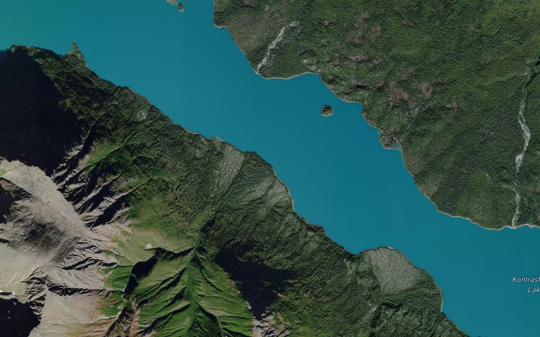 Satellite map of the Kasna Creek