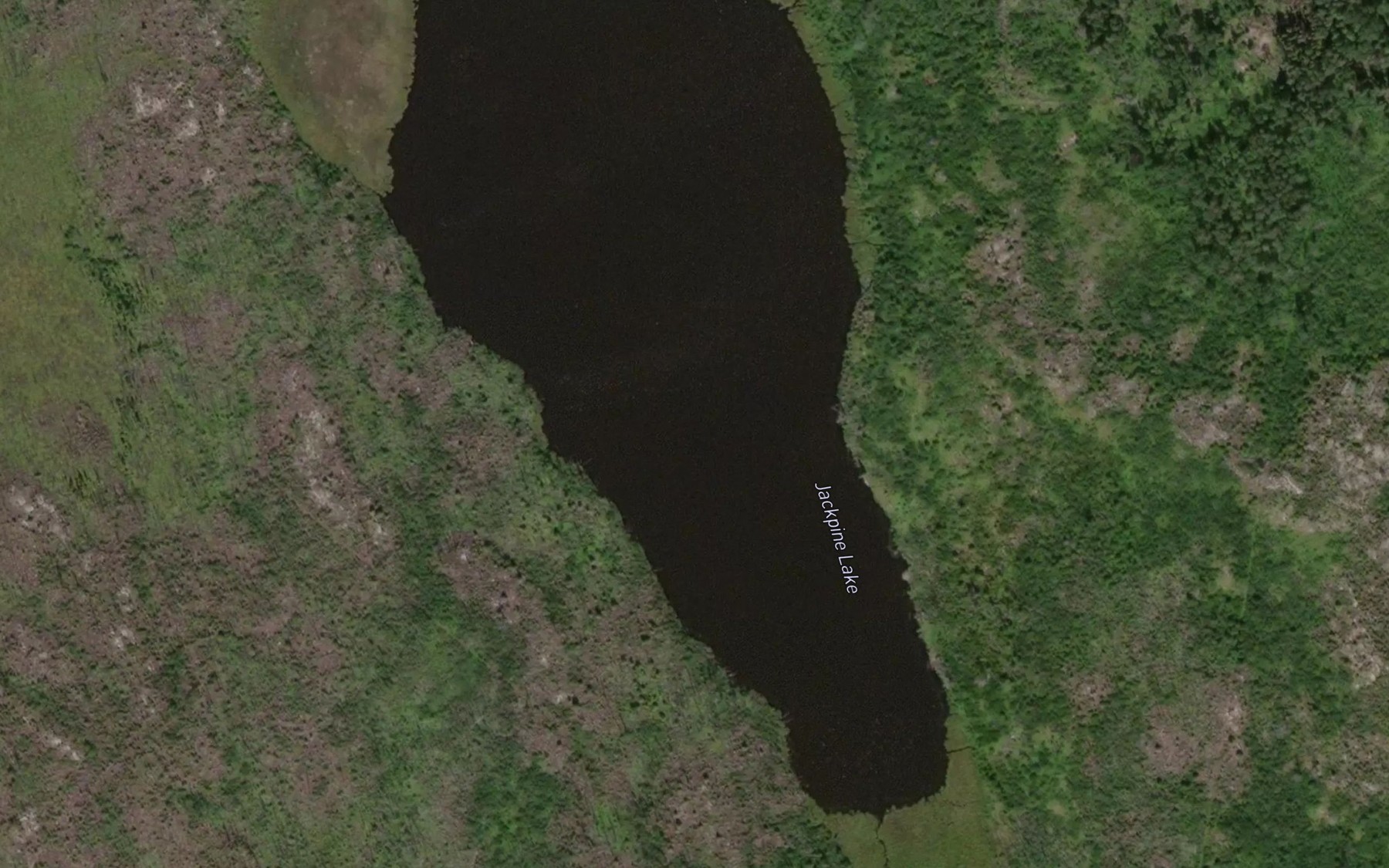 Satellite map of the Jackpine Lake