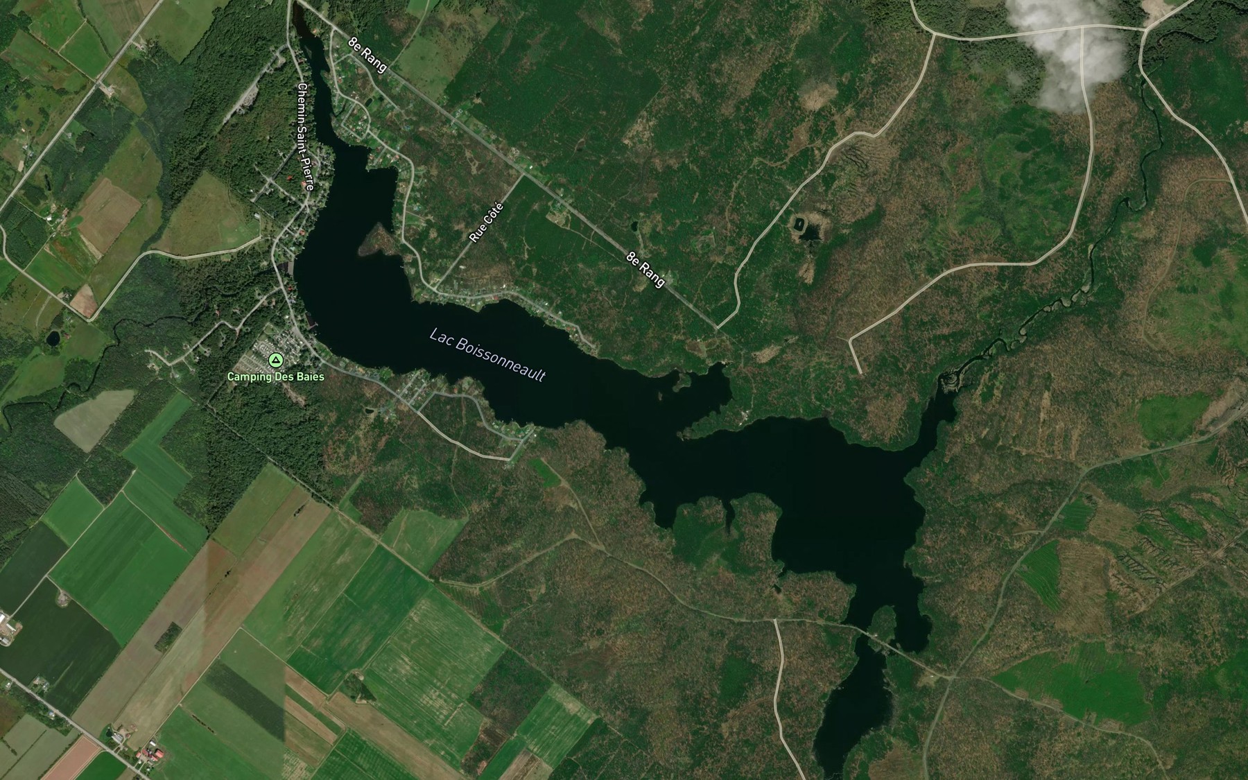 Satellite map of the Lac Boissonneault