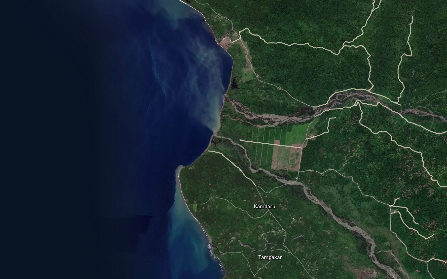 Satellite map of the Wume River