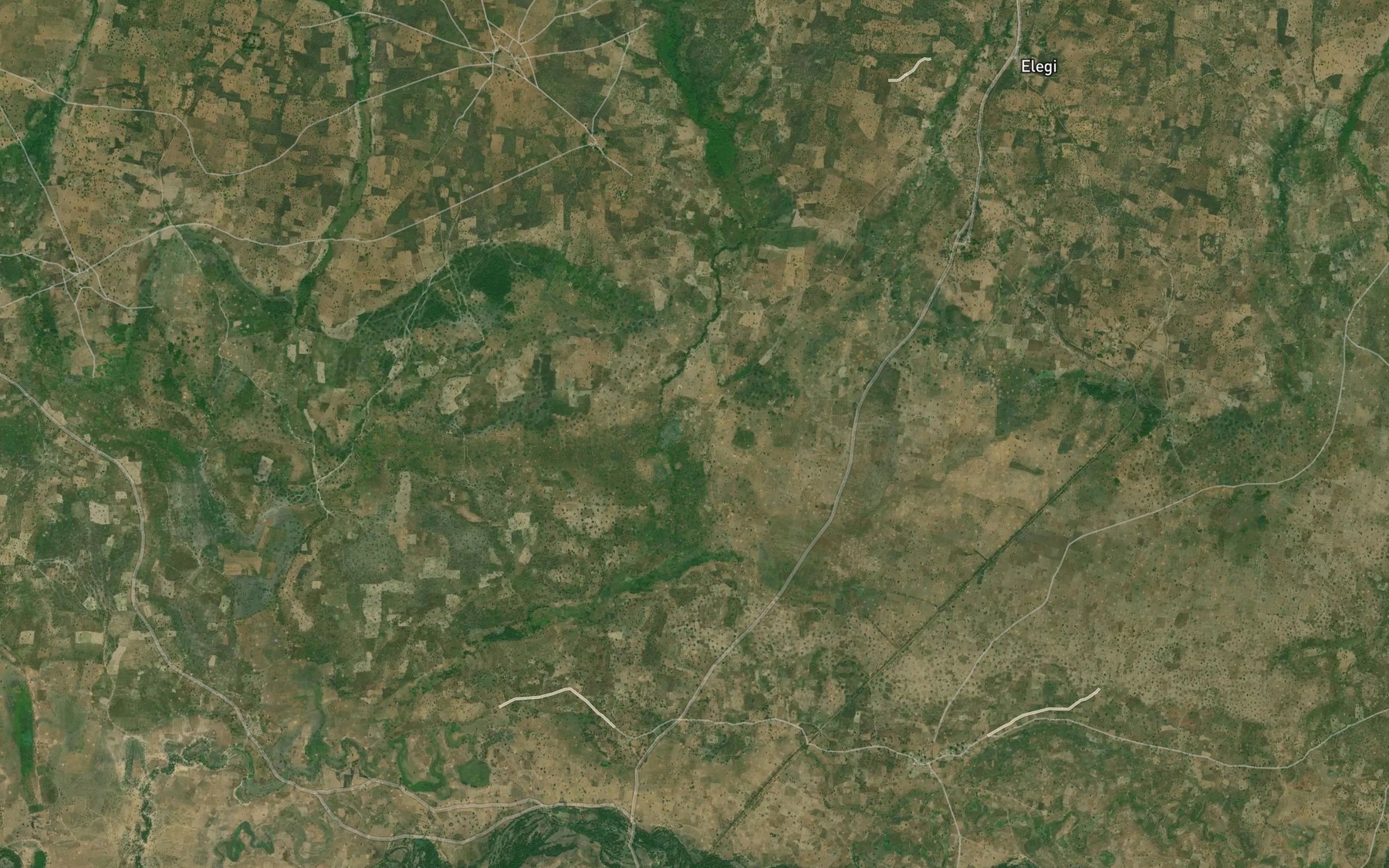 Satellite map of the River Elegi
