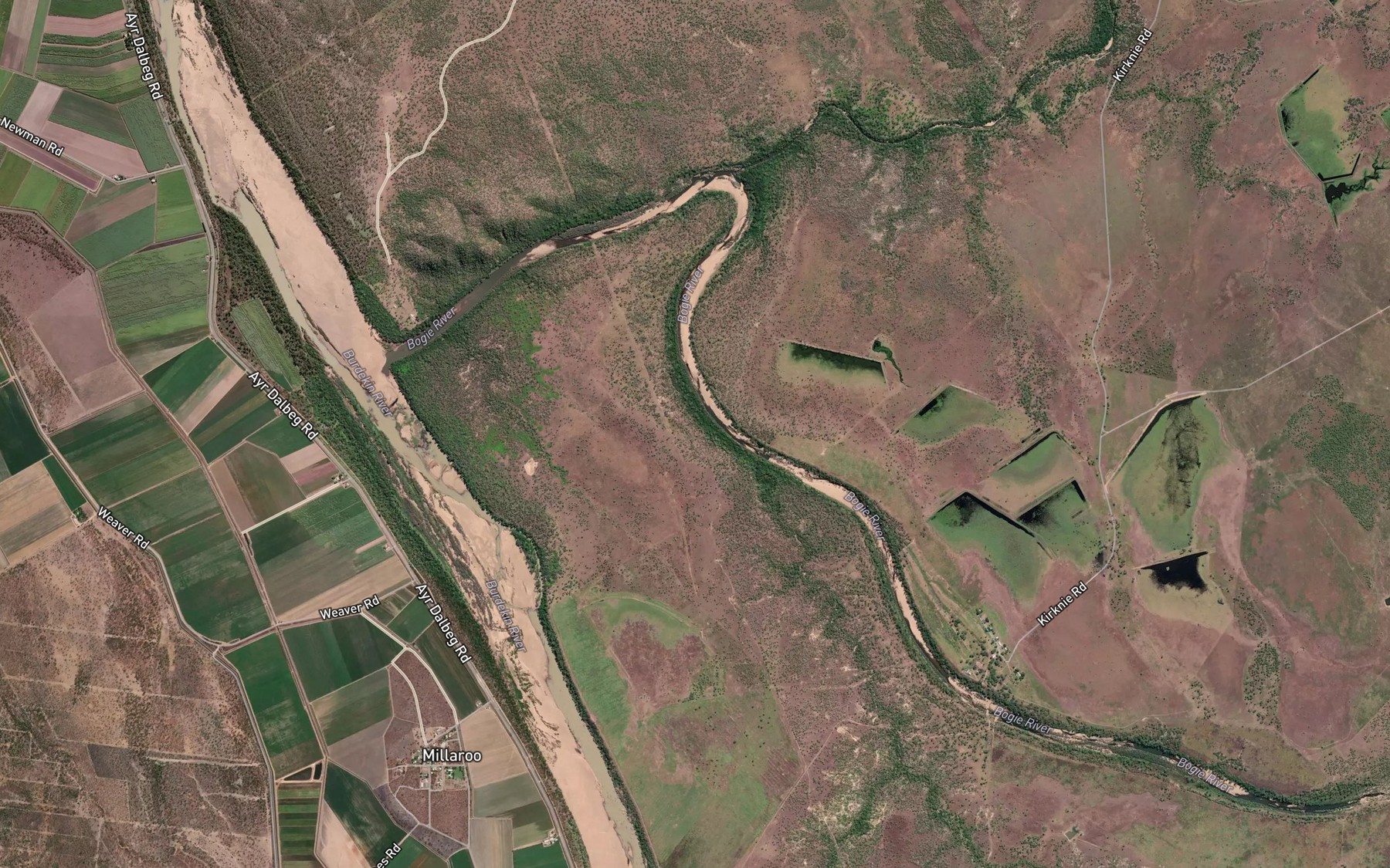 Satellite map of the Dingo Creek