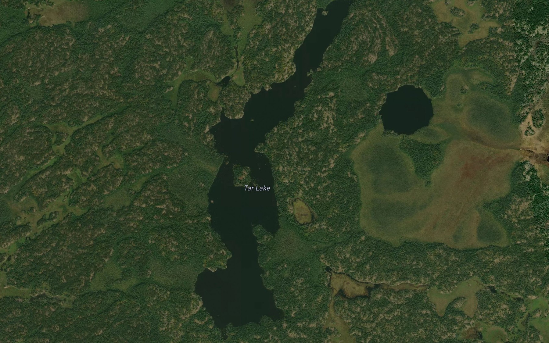 Satellite map of the Tar Lake