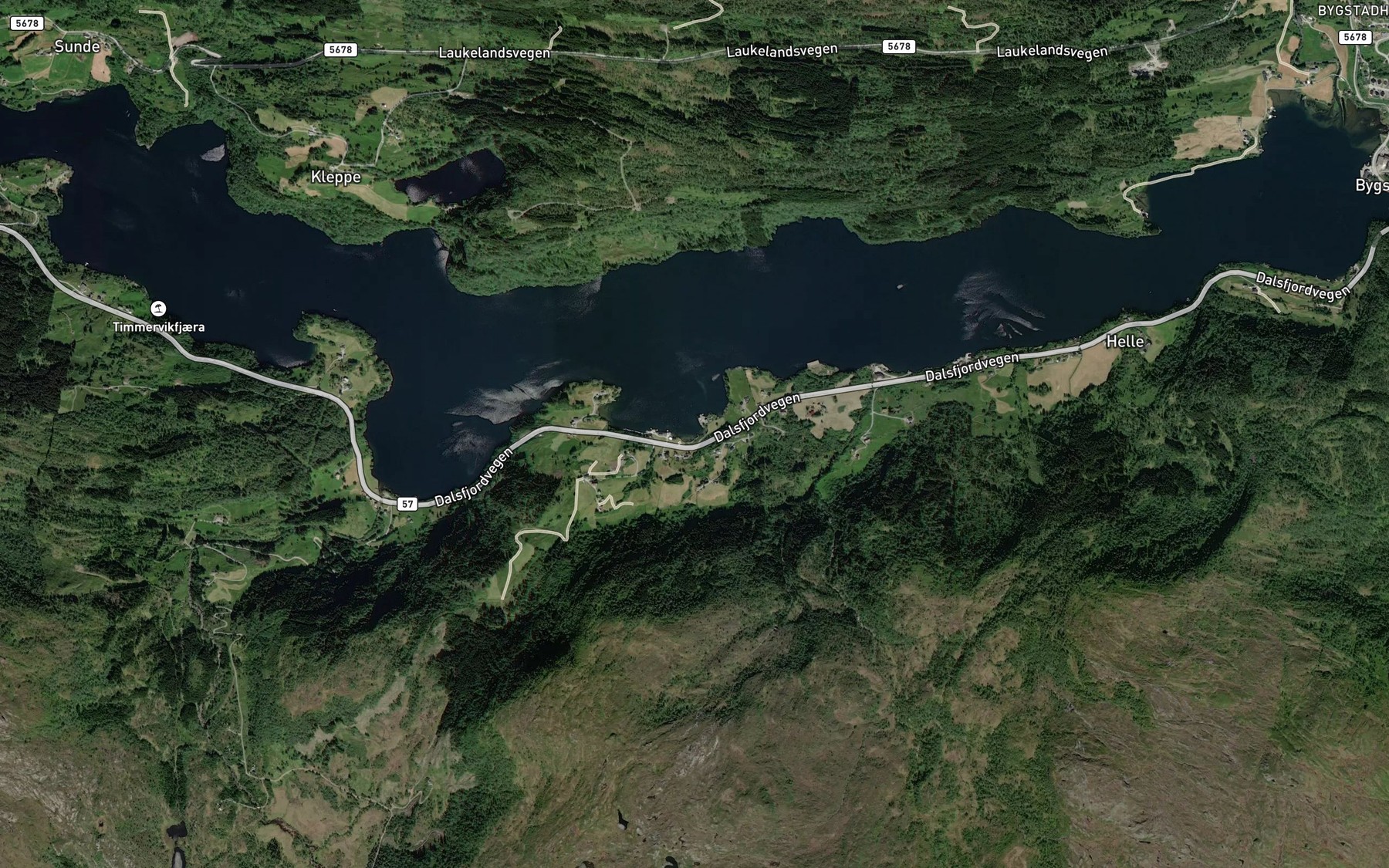 Satellite map of the Indre Bjorvika