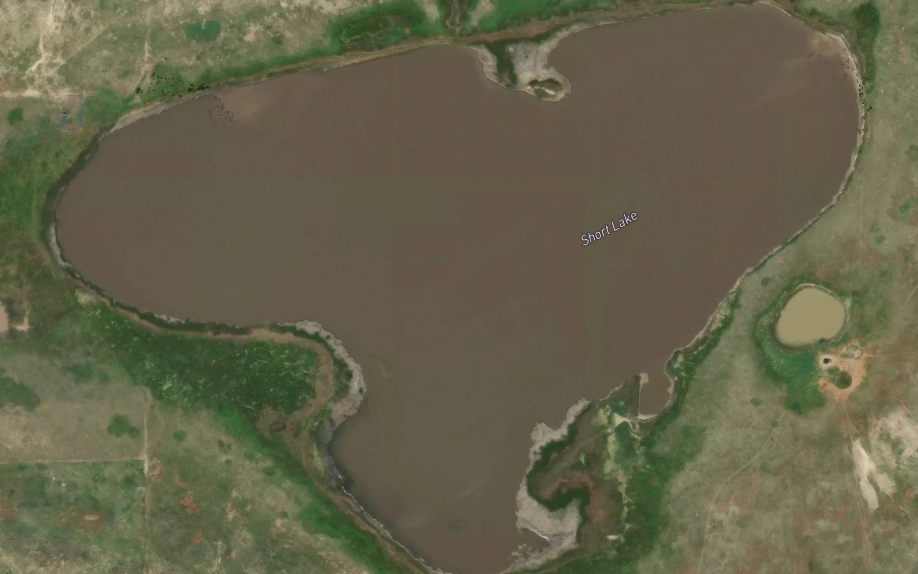 Satellite map of the Short Lake