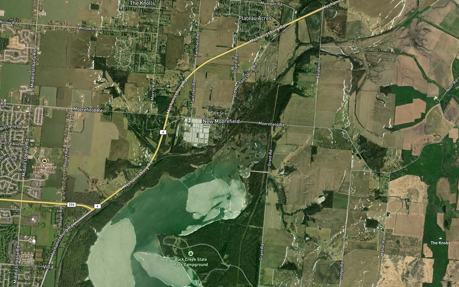 Satellite map of the Spot 1
