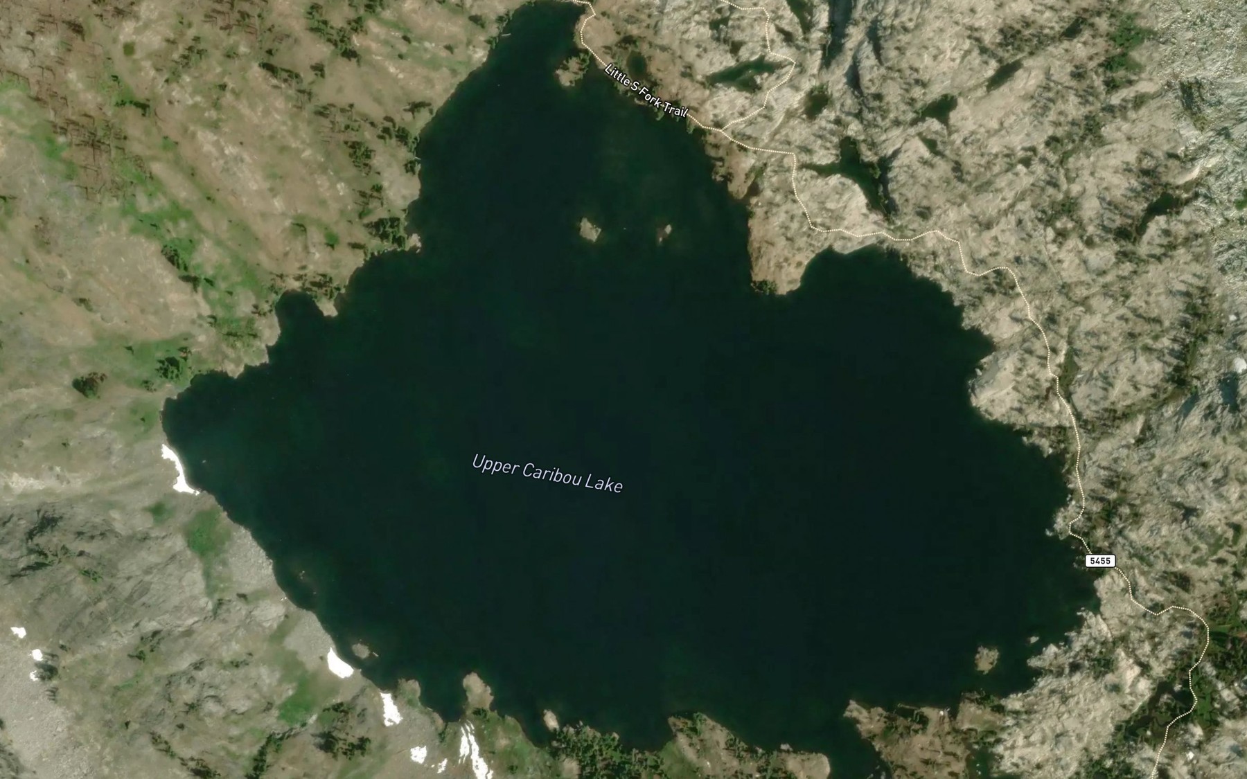 Satellite map of the Caribou Lake