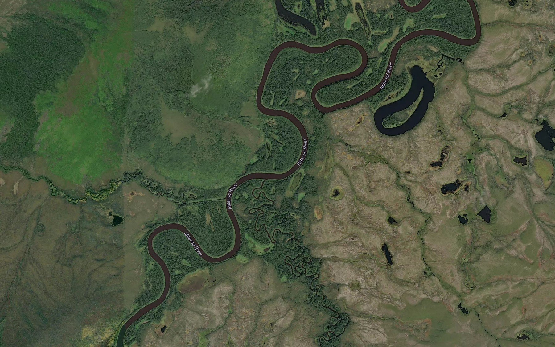 Satellite map of the Moose Creek