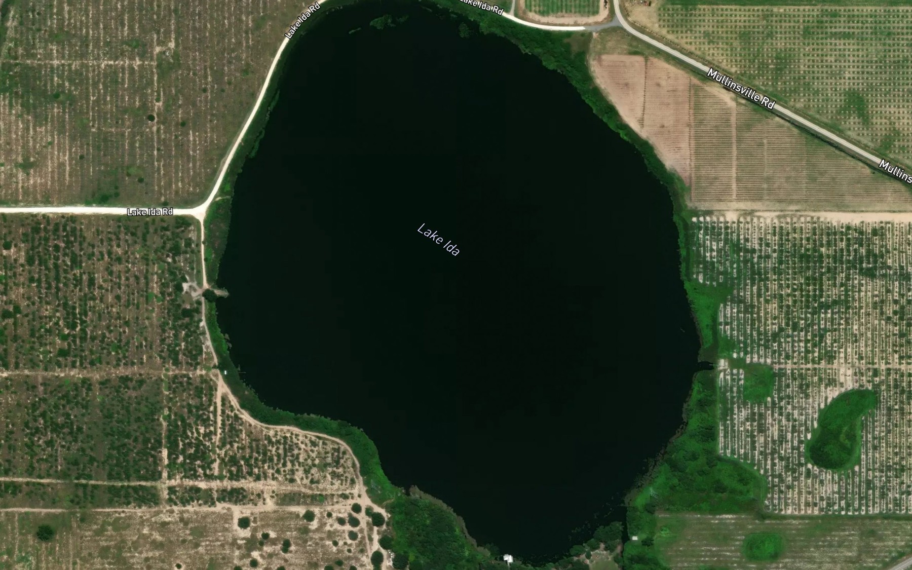 Satellite map of the Lake Ida