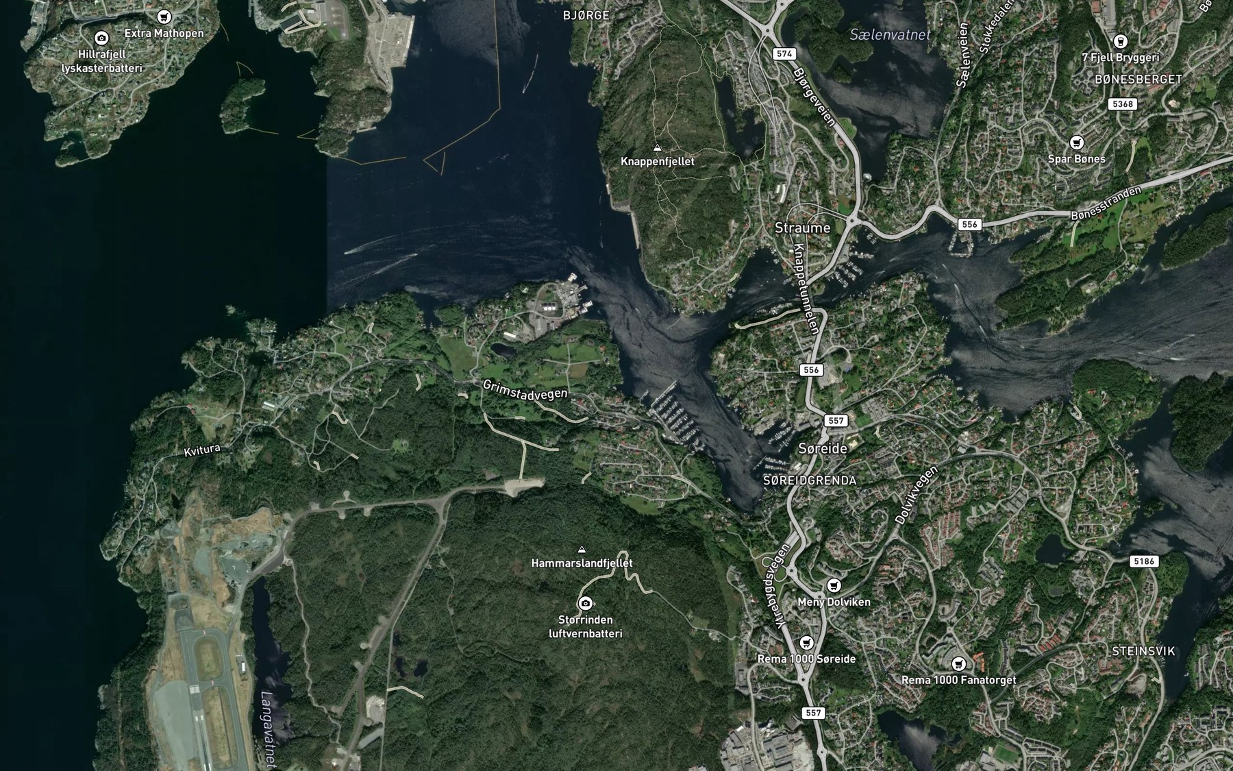 Satellite map of the Bergsvika