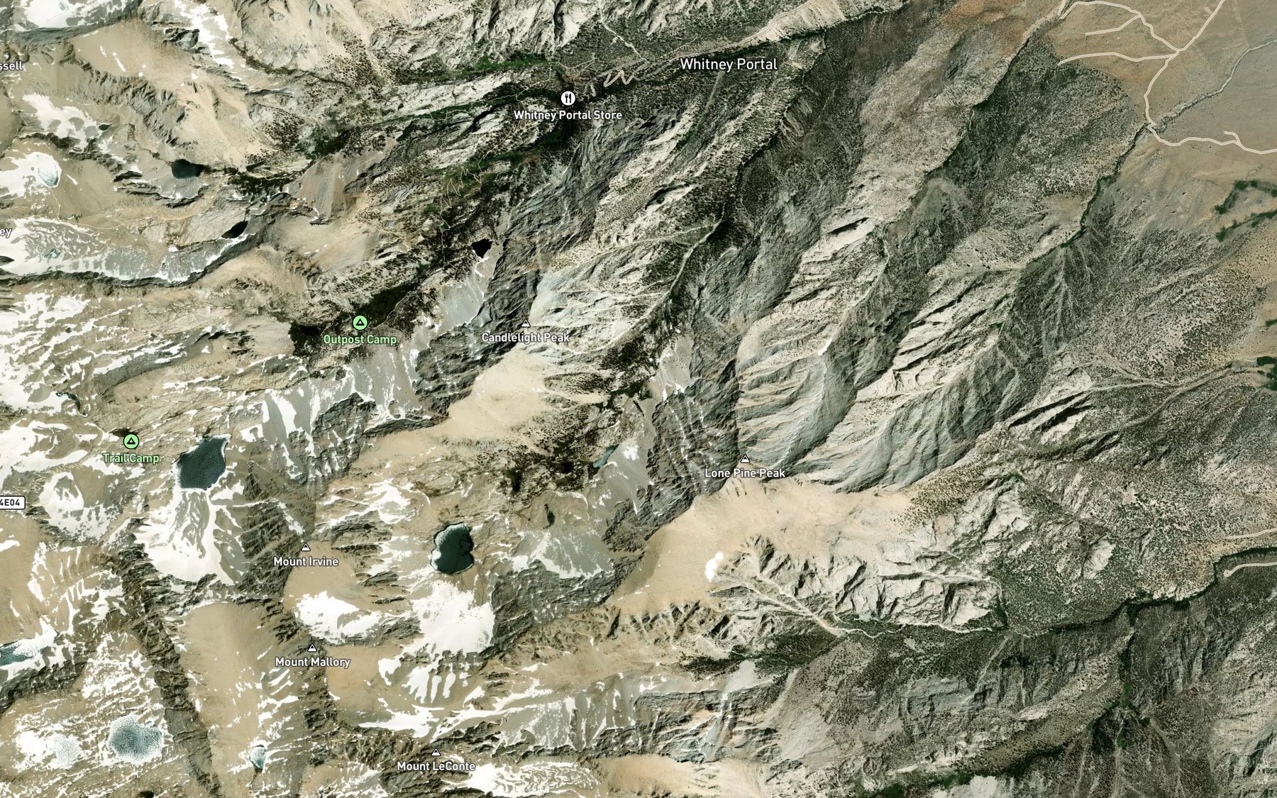 Satellite map of the Little Meysan Lake