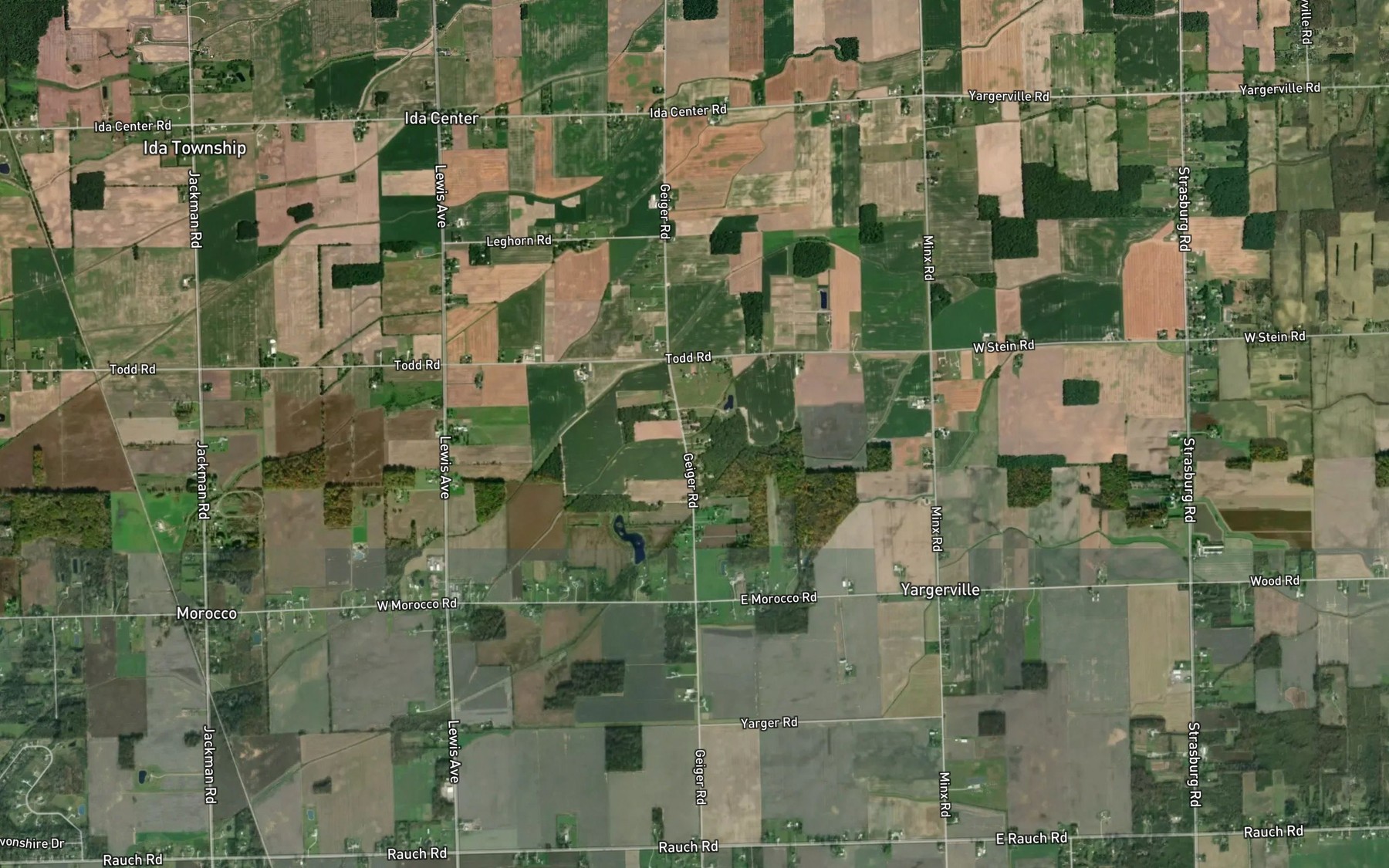 Satellite map of the Henry Drain