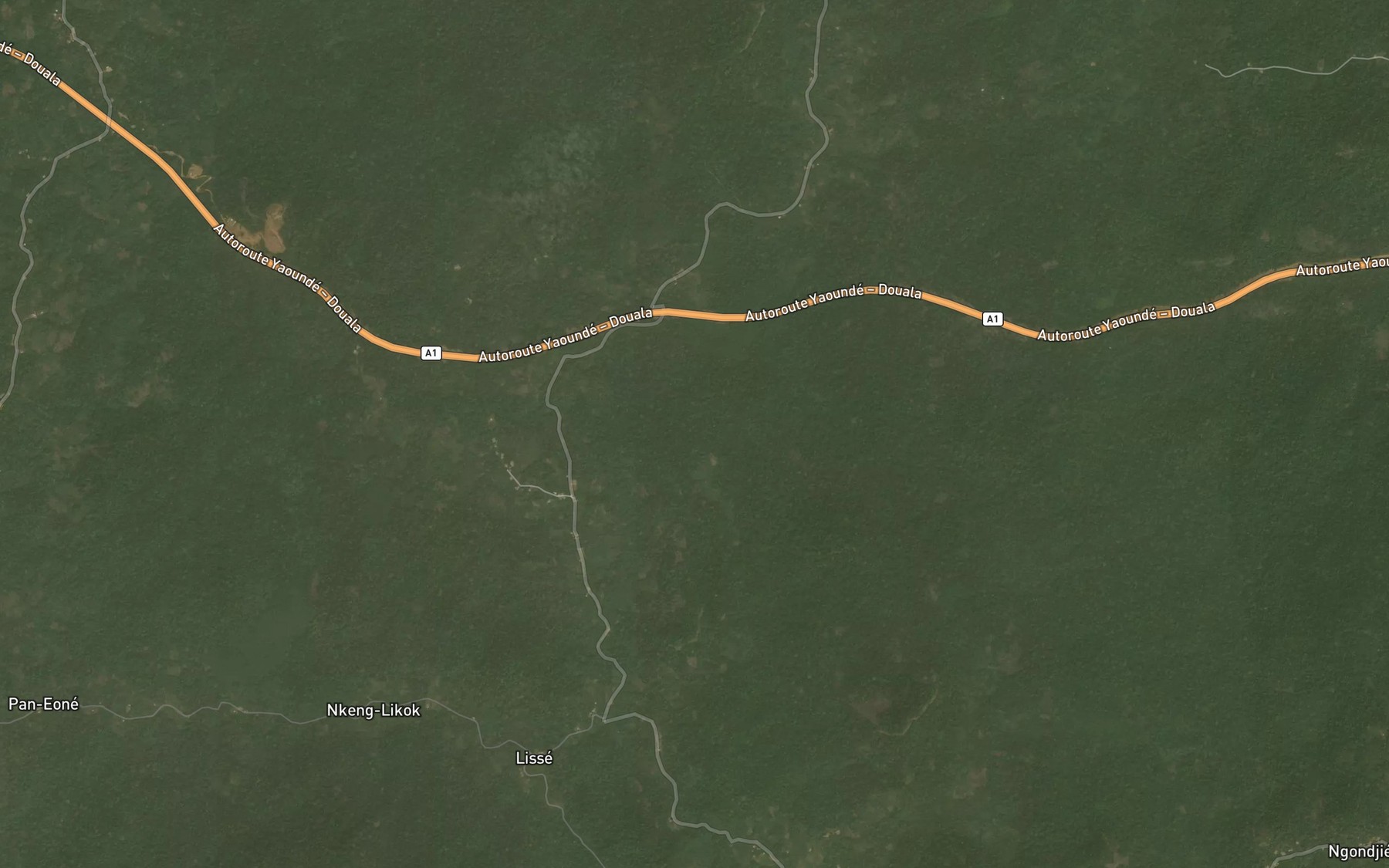 Satellite map of the Ntsele