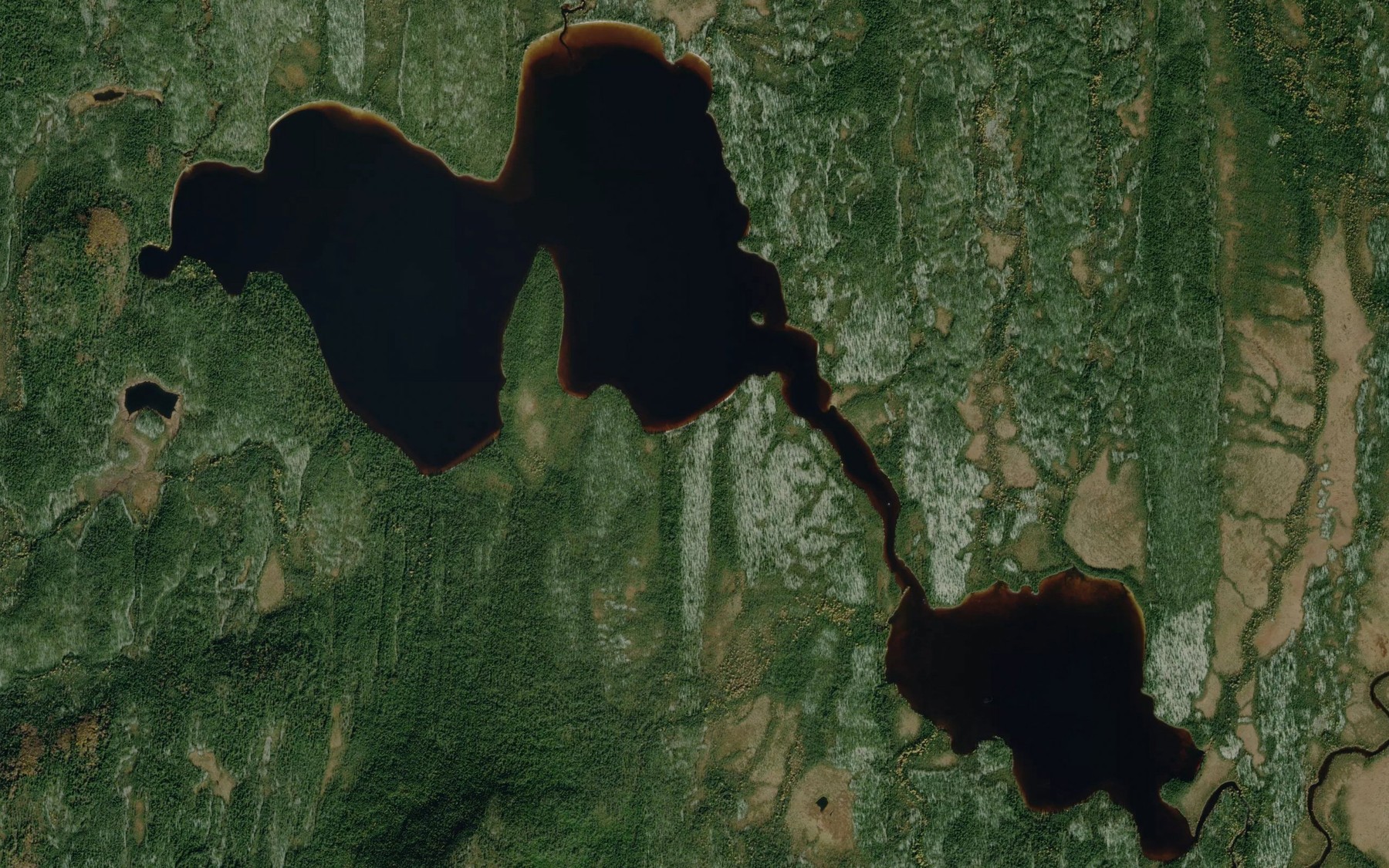 Satellite map of the Lac Le Bausais