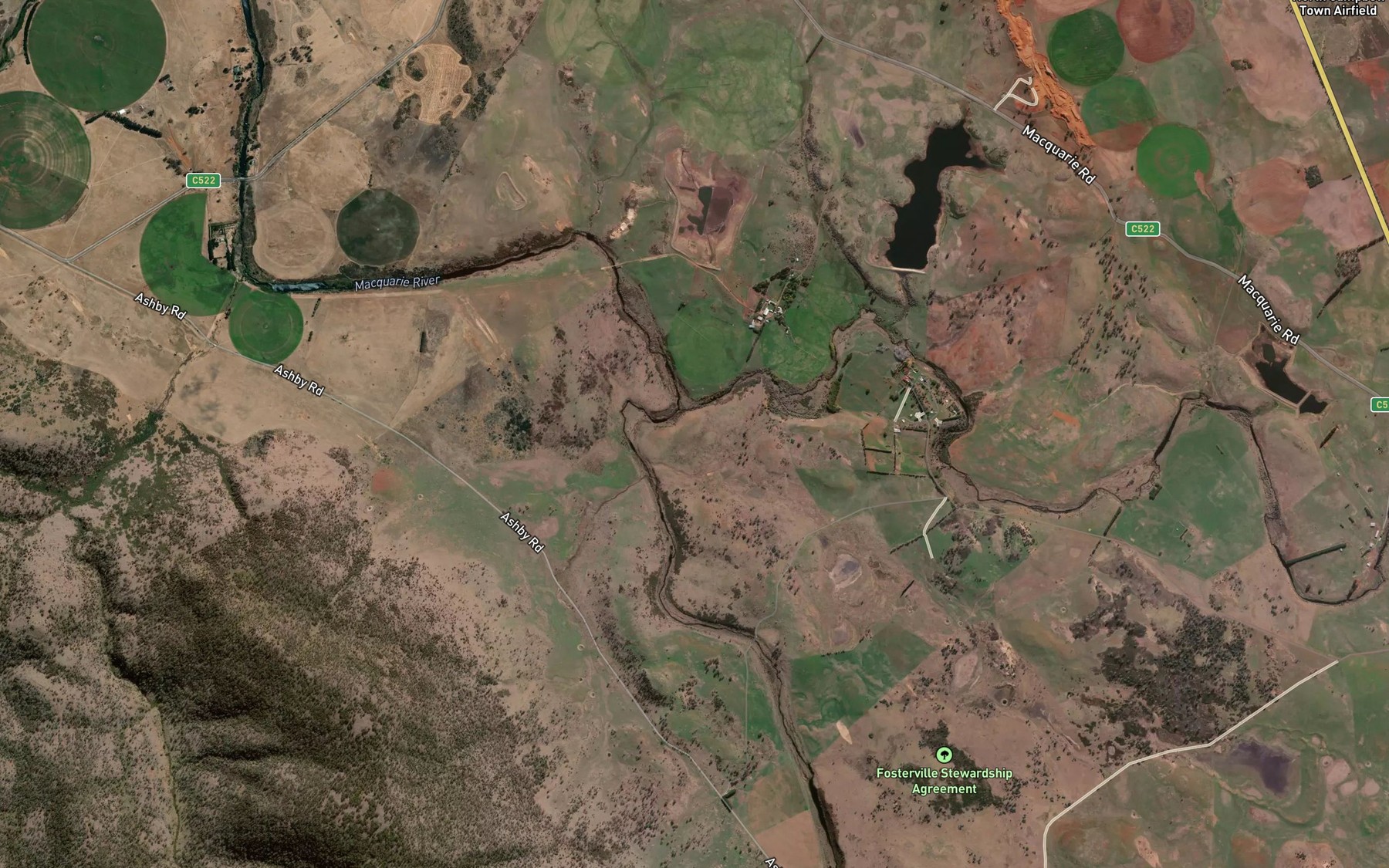 Satellite map of the Elizabeth River
