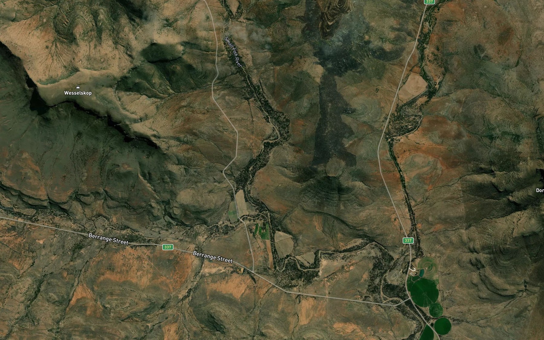 Satellite map of the Little Fish