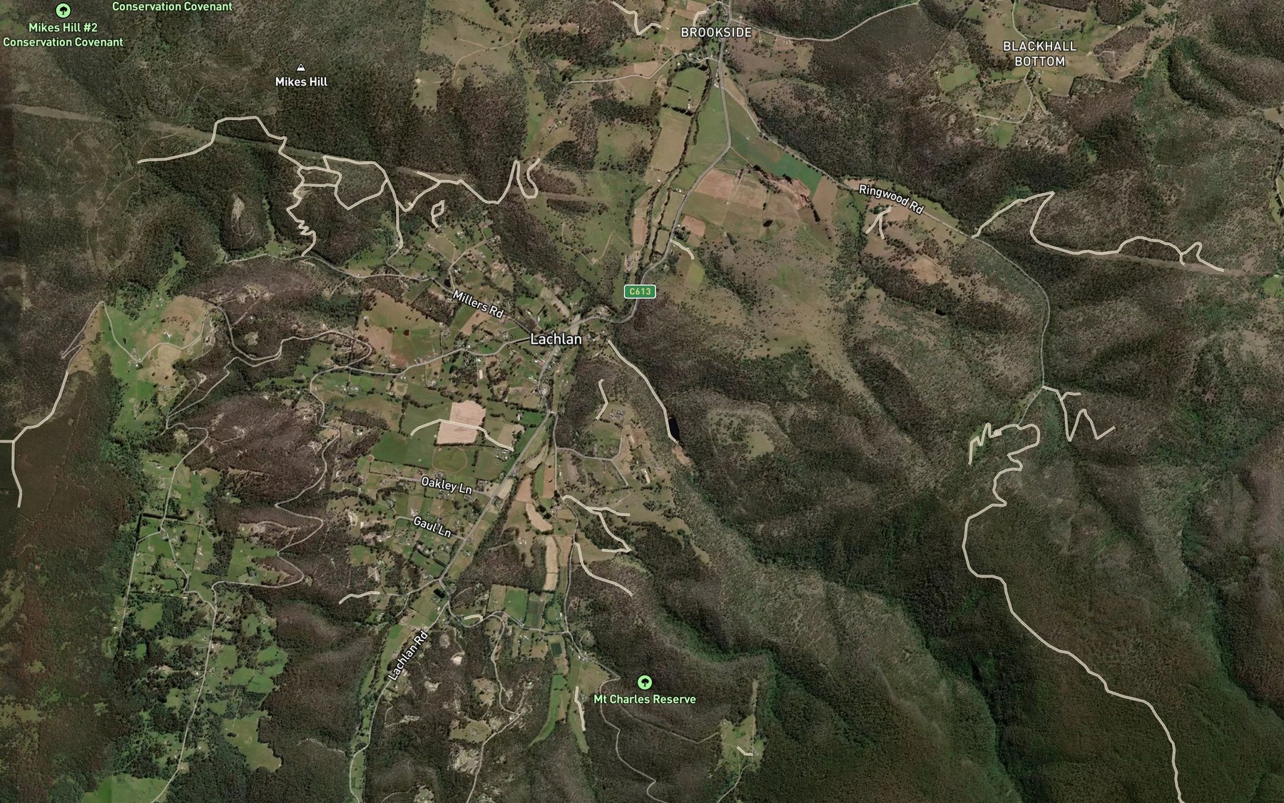 Satellite map of the Illa Brook