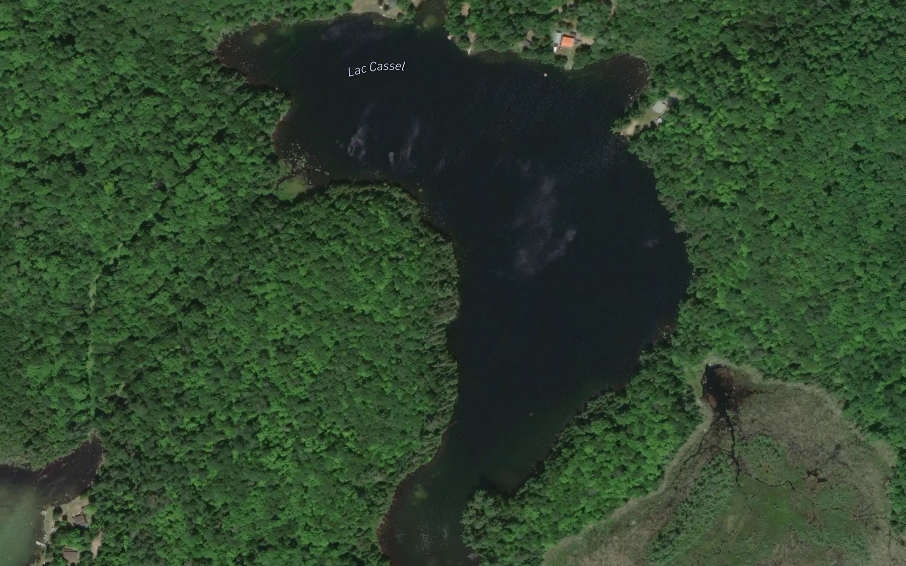 Satellite map of the Lac Cassel