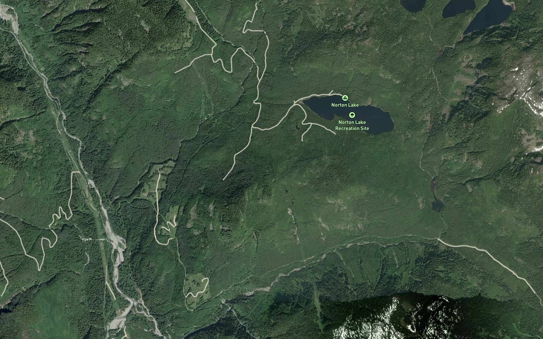 Satellite map of the Norton Creek