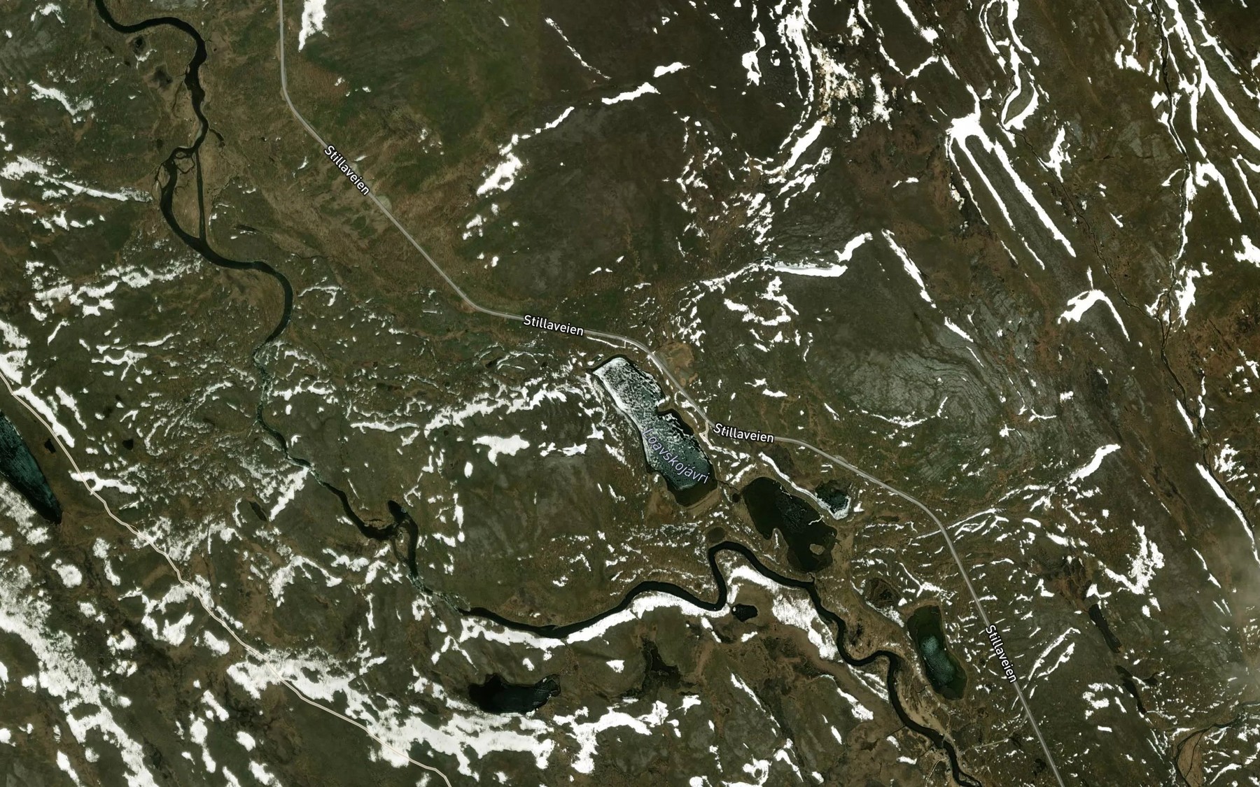 Satellite map of the Loavskujavri