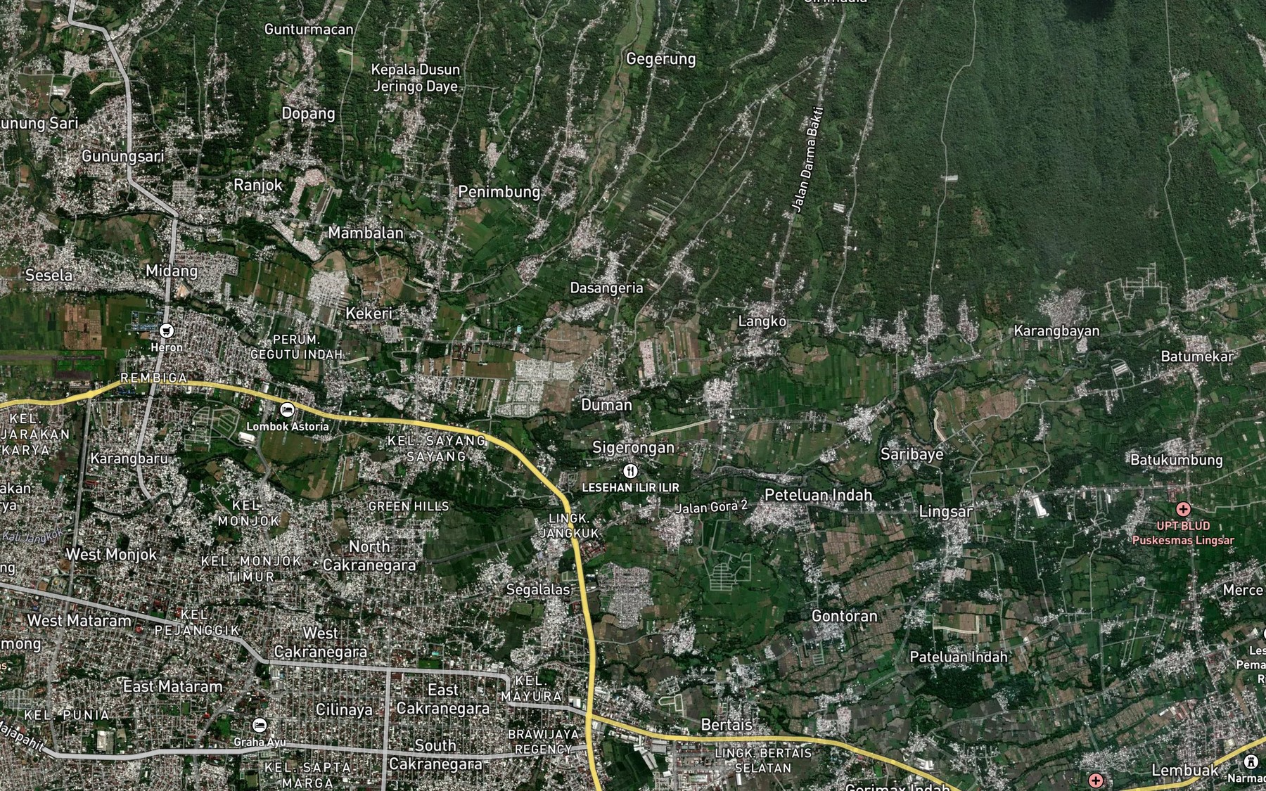 Satellite map of the Kokok Bukit