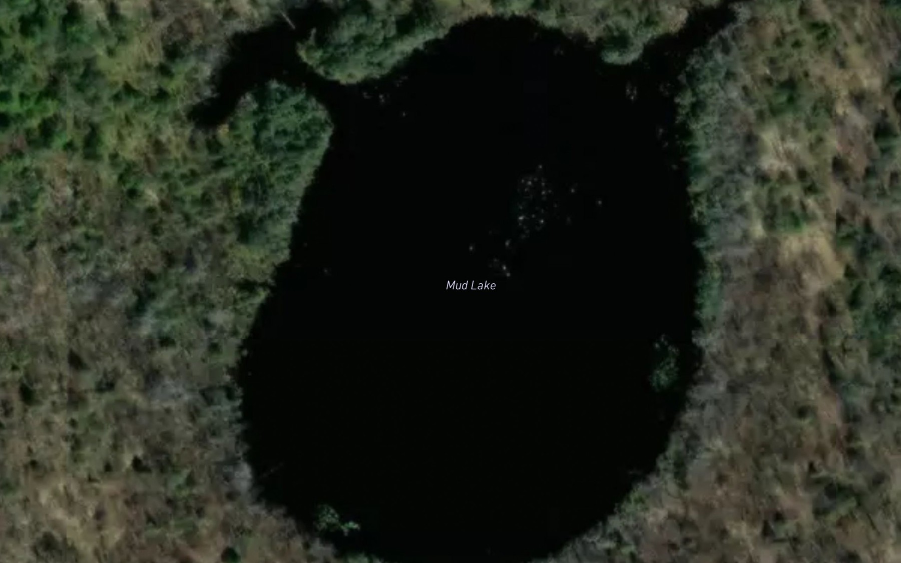 Satellite map of the Mud Lake