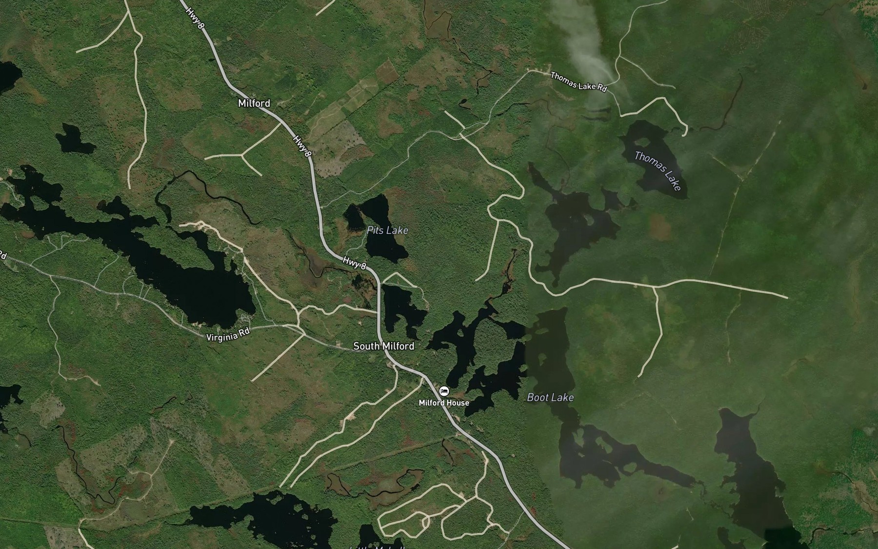 Satellite map of the Leslie Runs