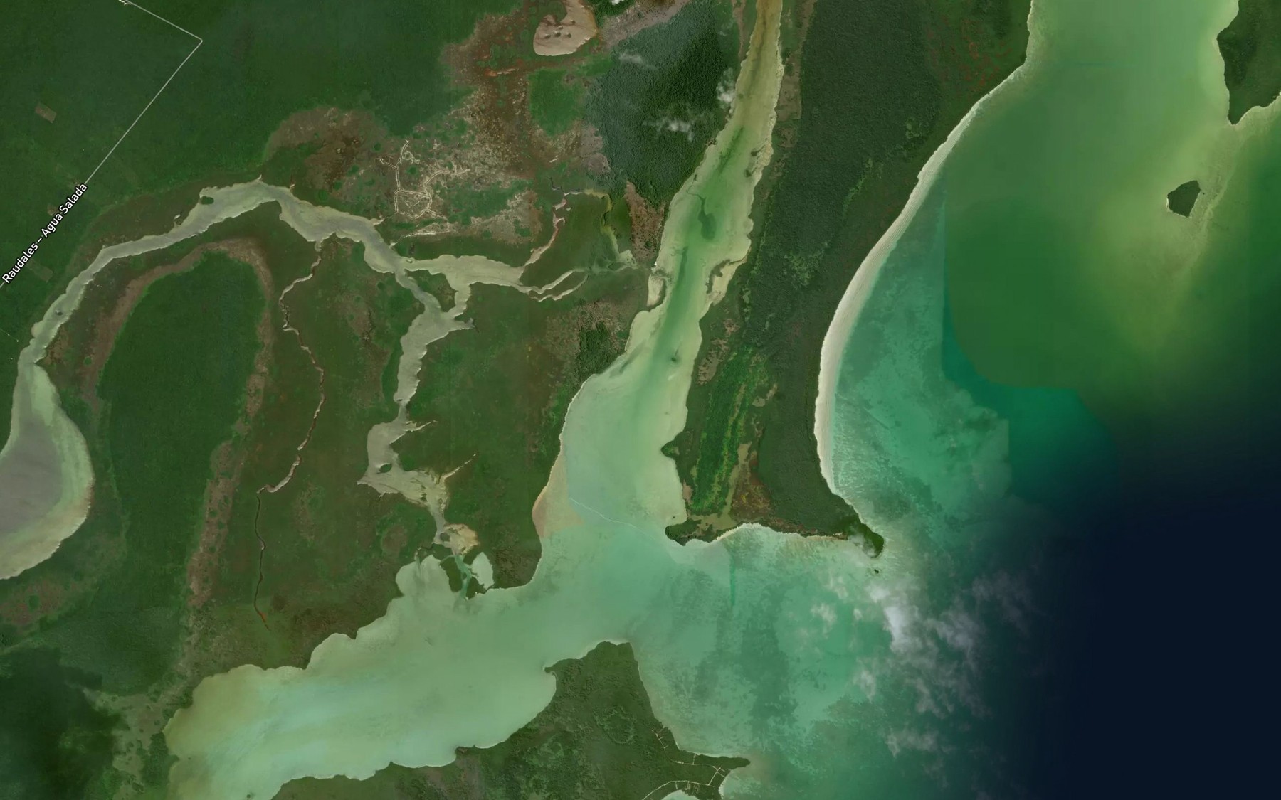 Satellite map of the Rio Cacayuc