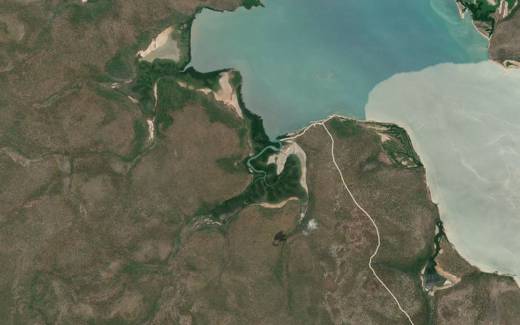 Satellite map of the Buffalo River