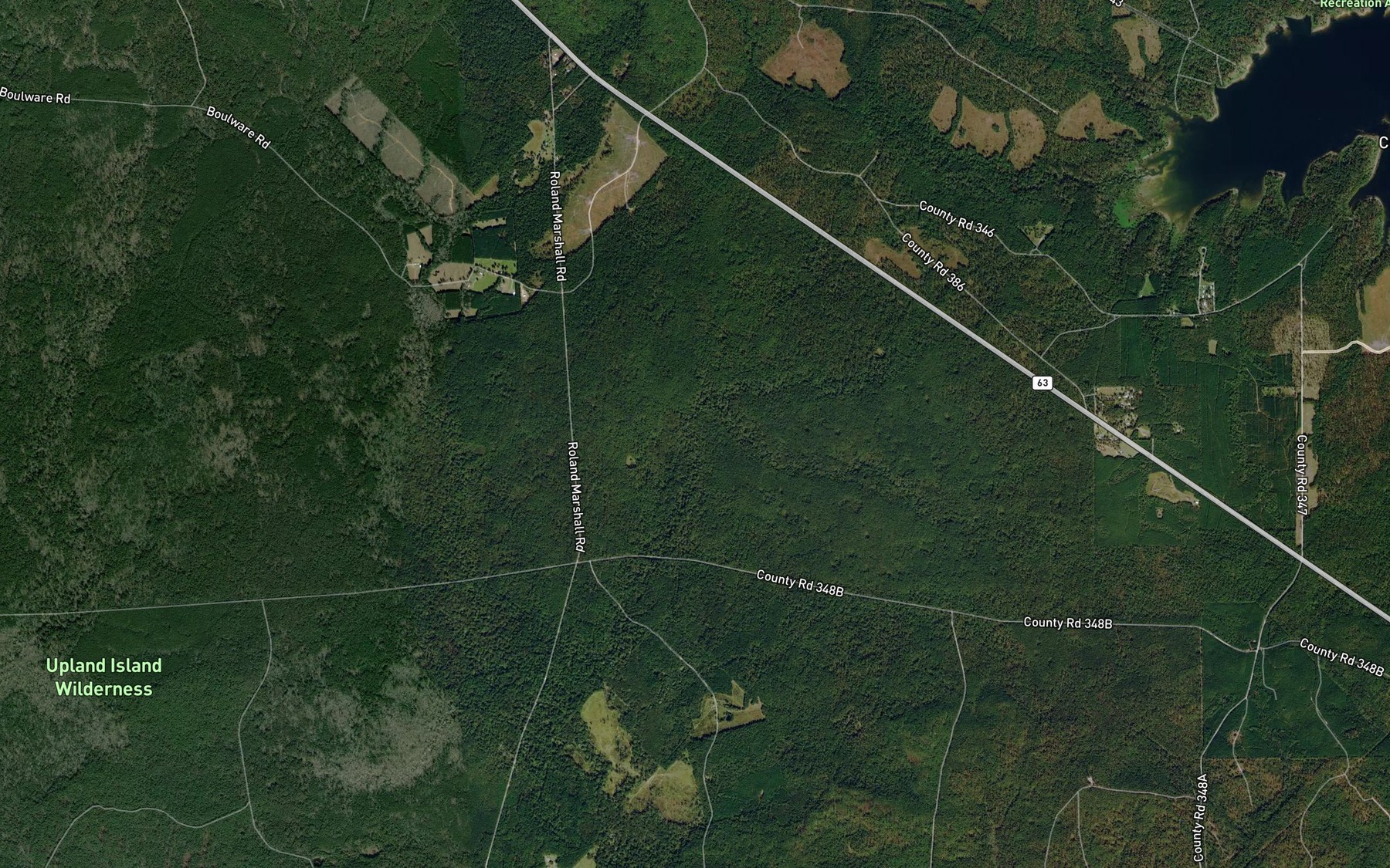 Satellite map of the White Oak Branch