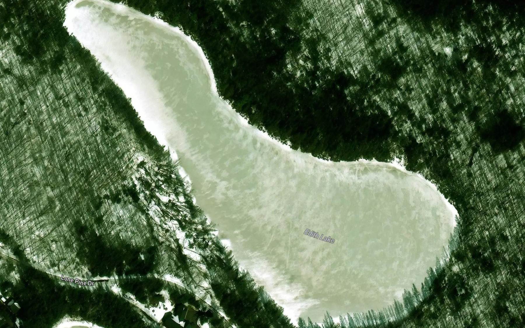 Satellite map of the Edith Lake