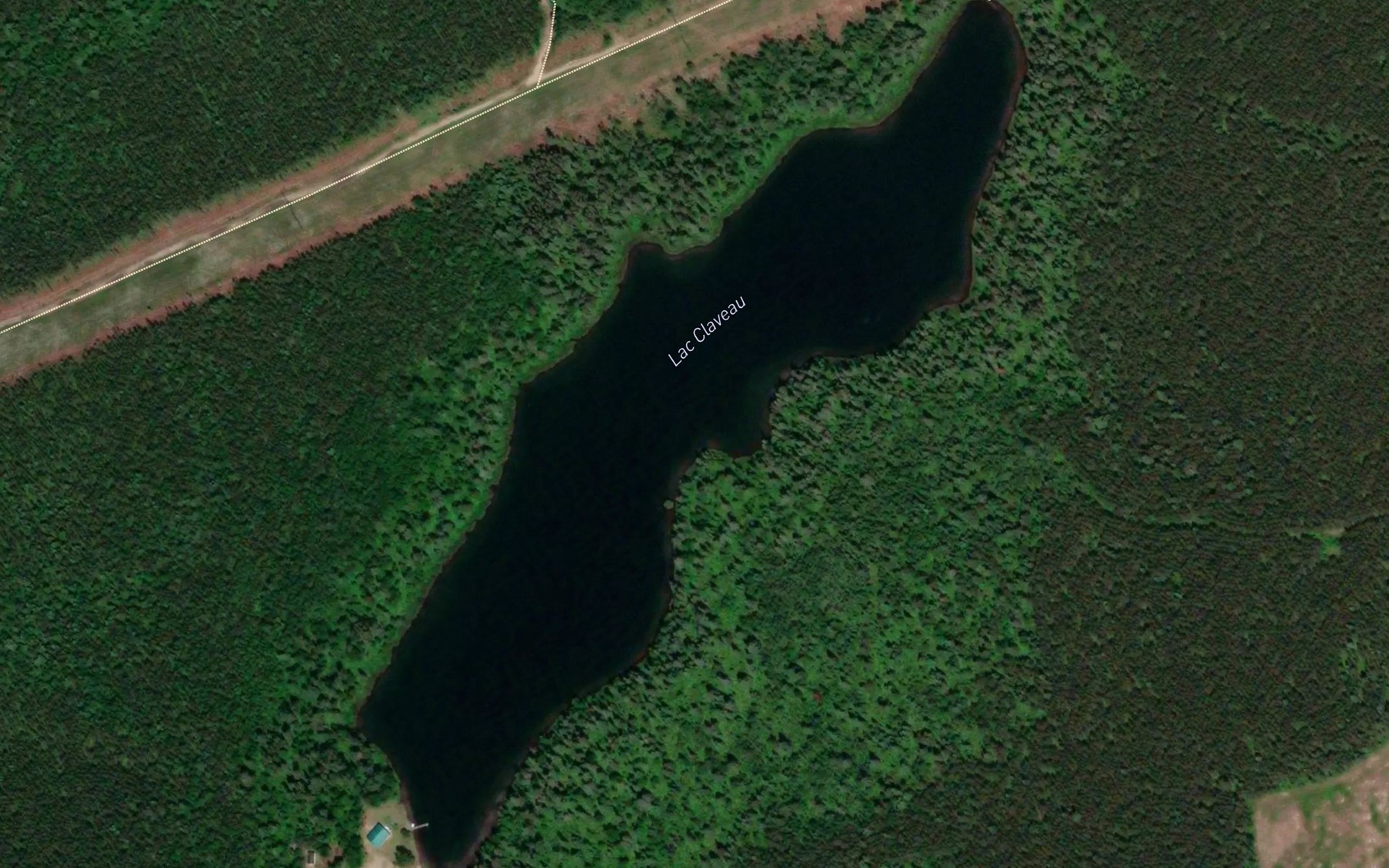 Satellite map of the Lac Claveau