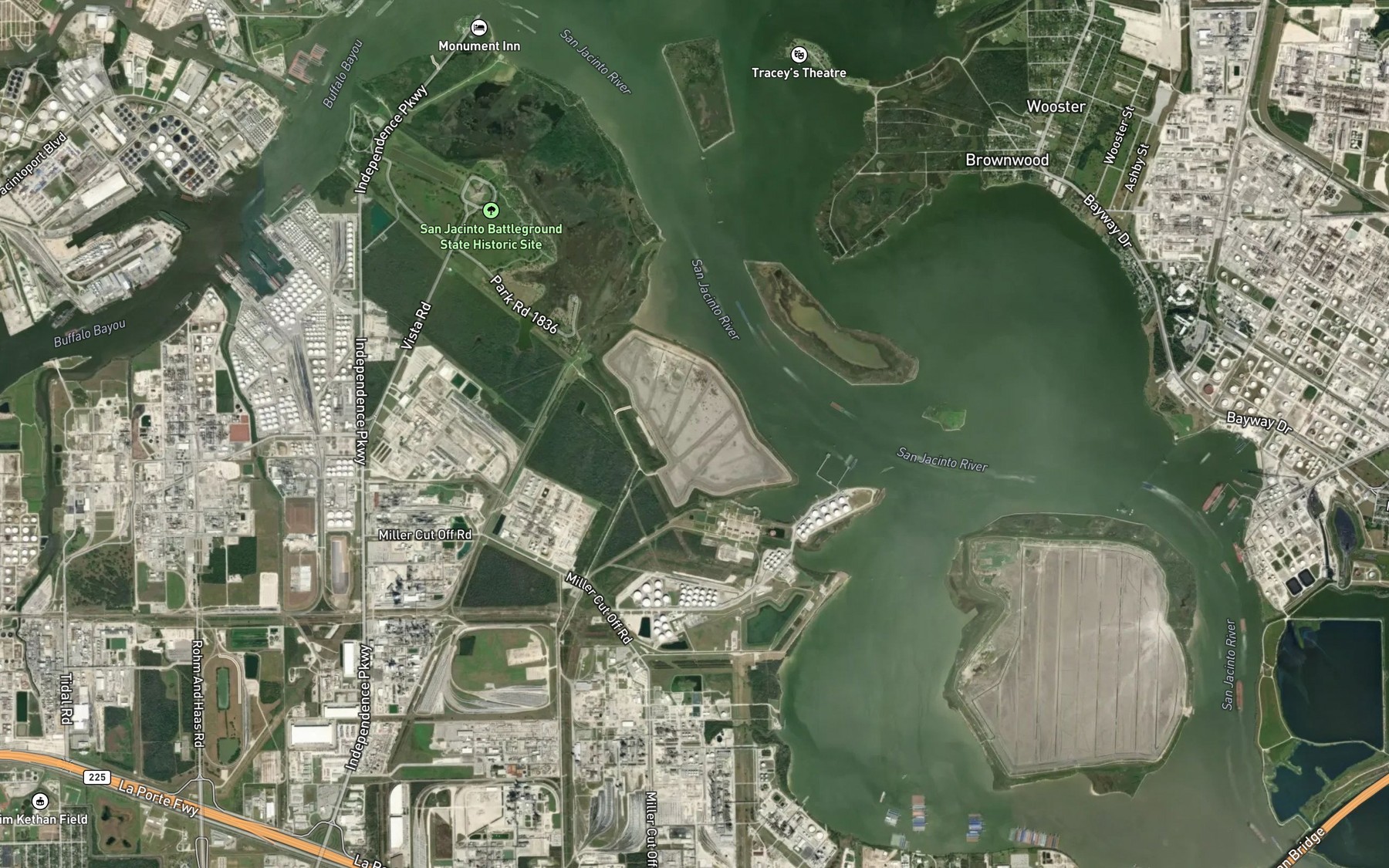 Satellite map of the Peggy Lake
