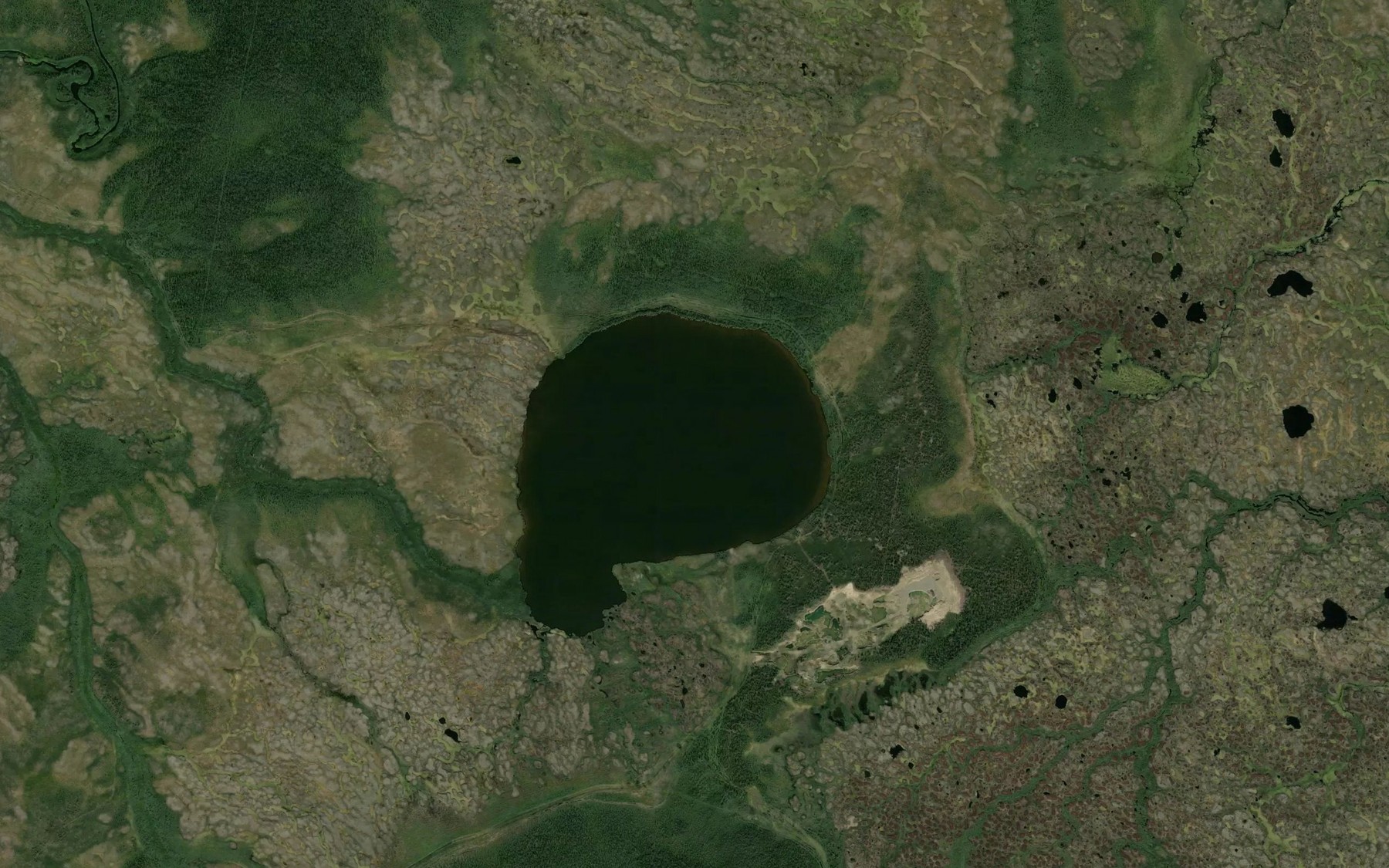 Satellite map of the Ozero Ladoty