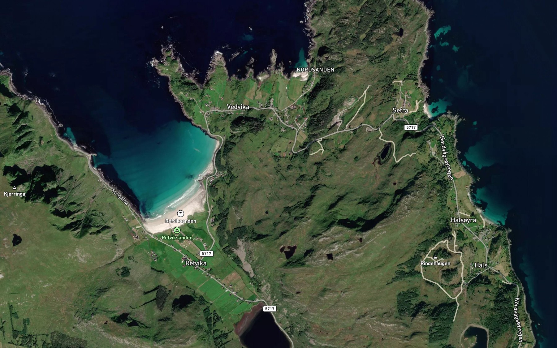Satellite map of the Fosselva