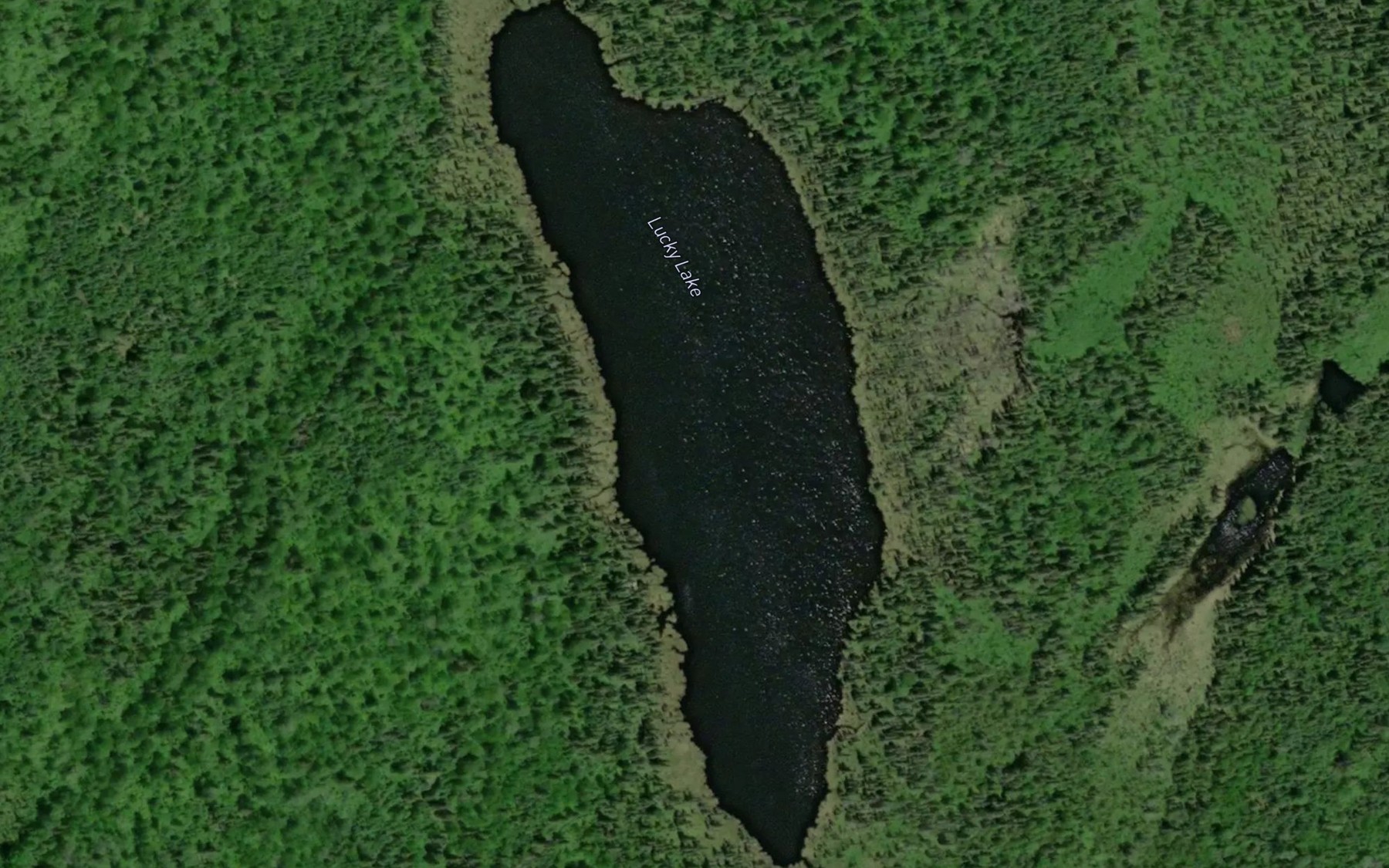 Satellite map of the Lucky Lake