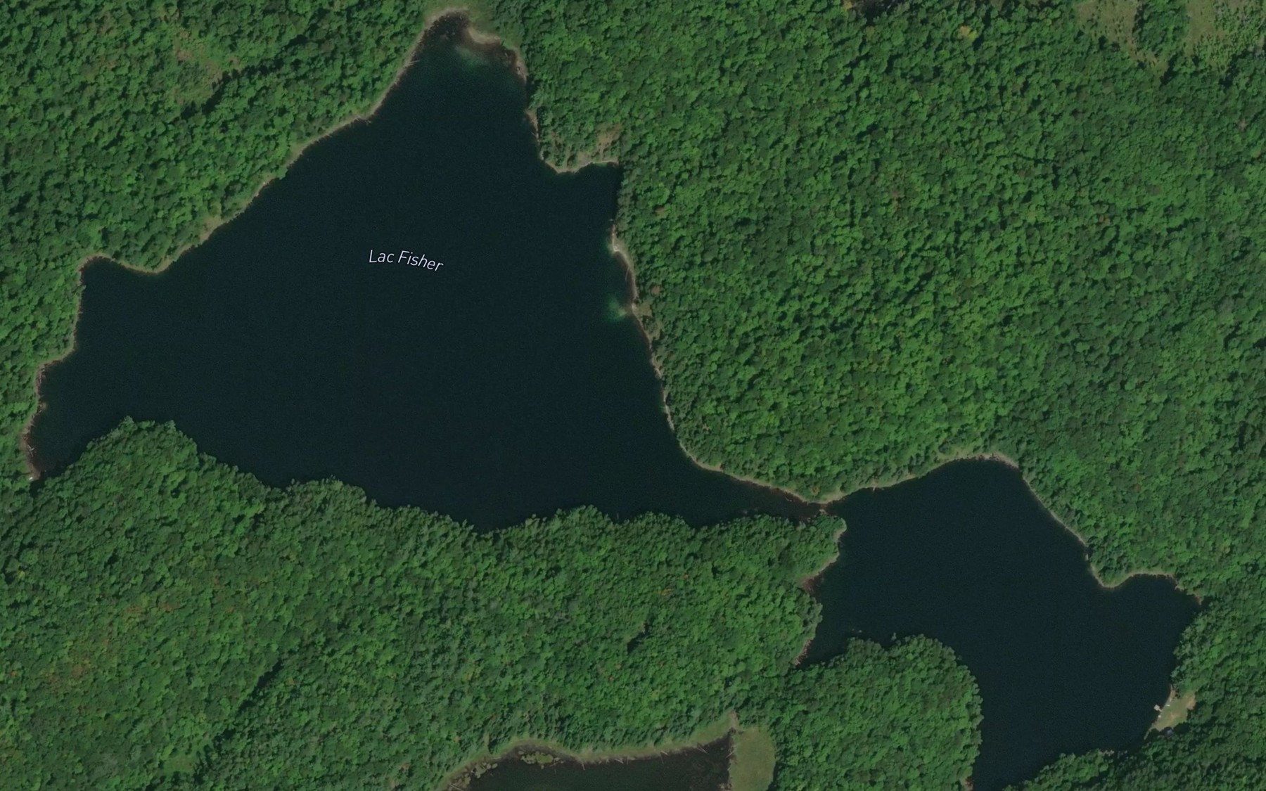 Satellite map of the Lac Fisher