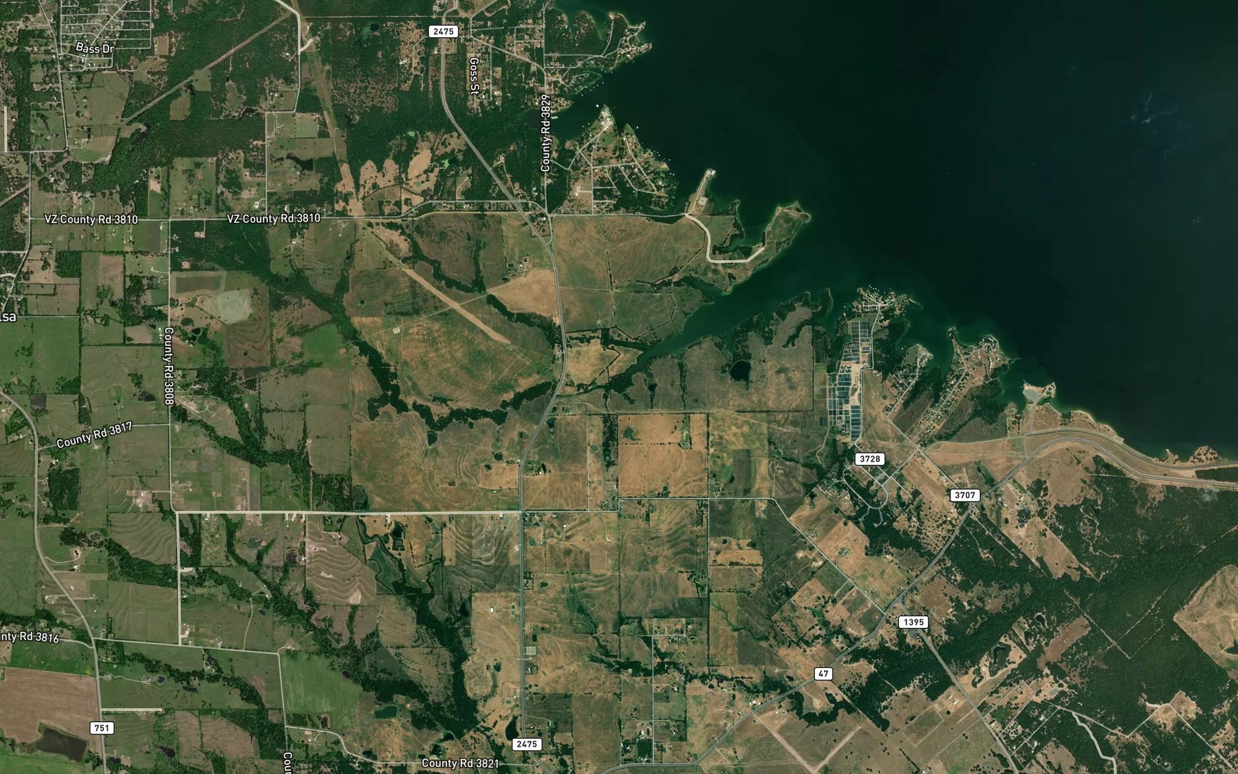 Satellite map of the Wolf Creek