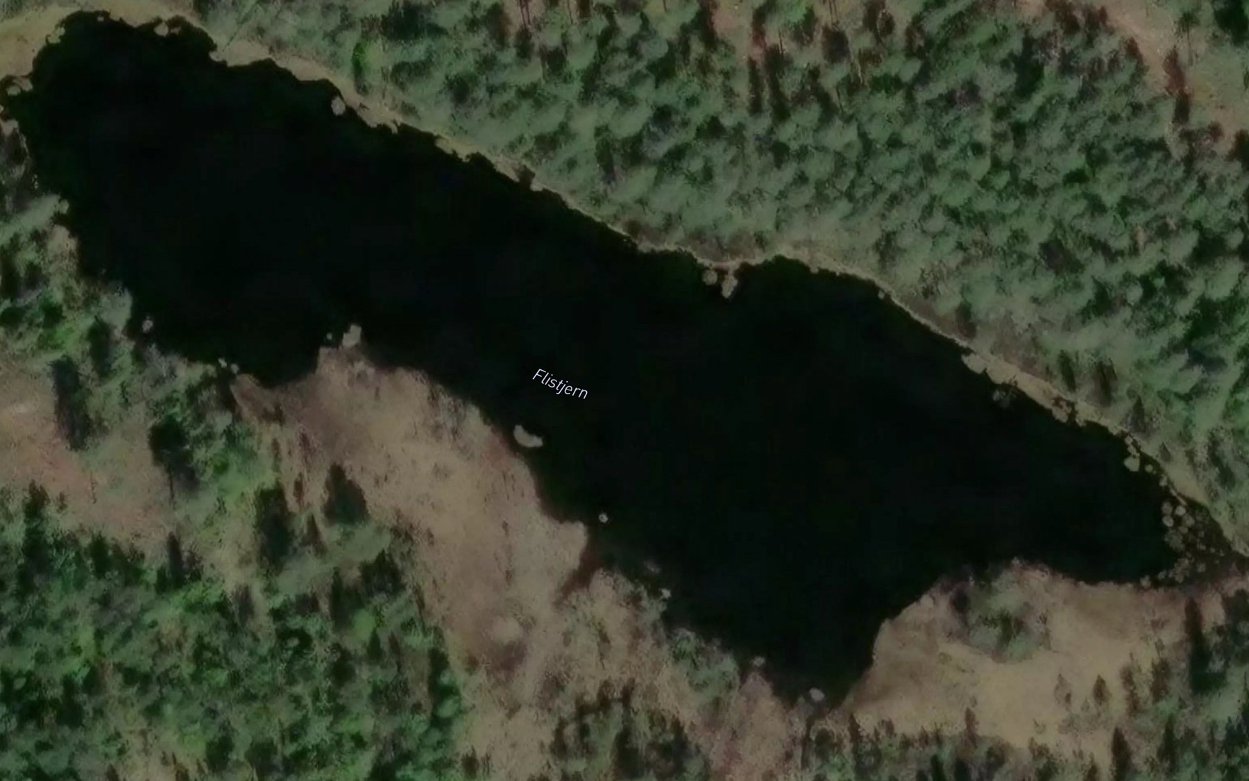 Satellite map of the Flistjern
