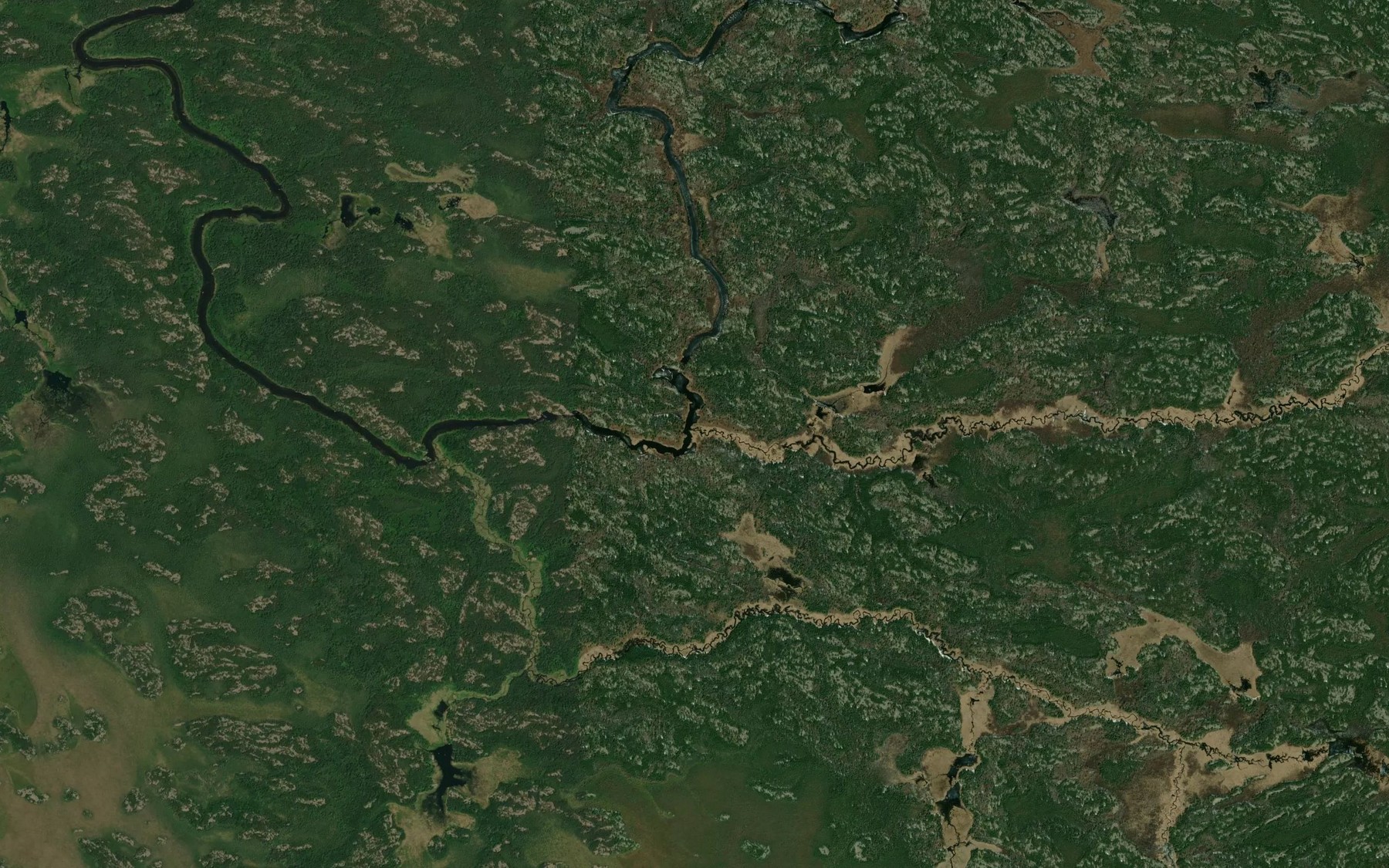 Satellite map of the Anemos Creek