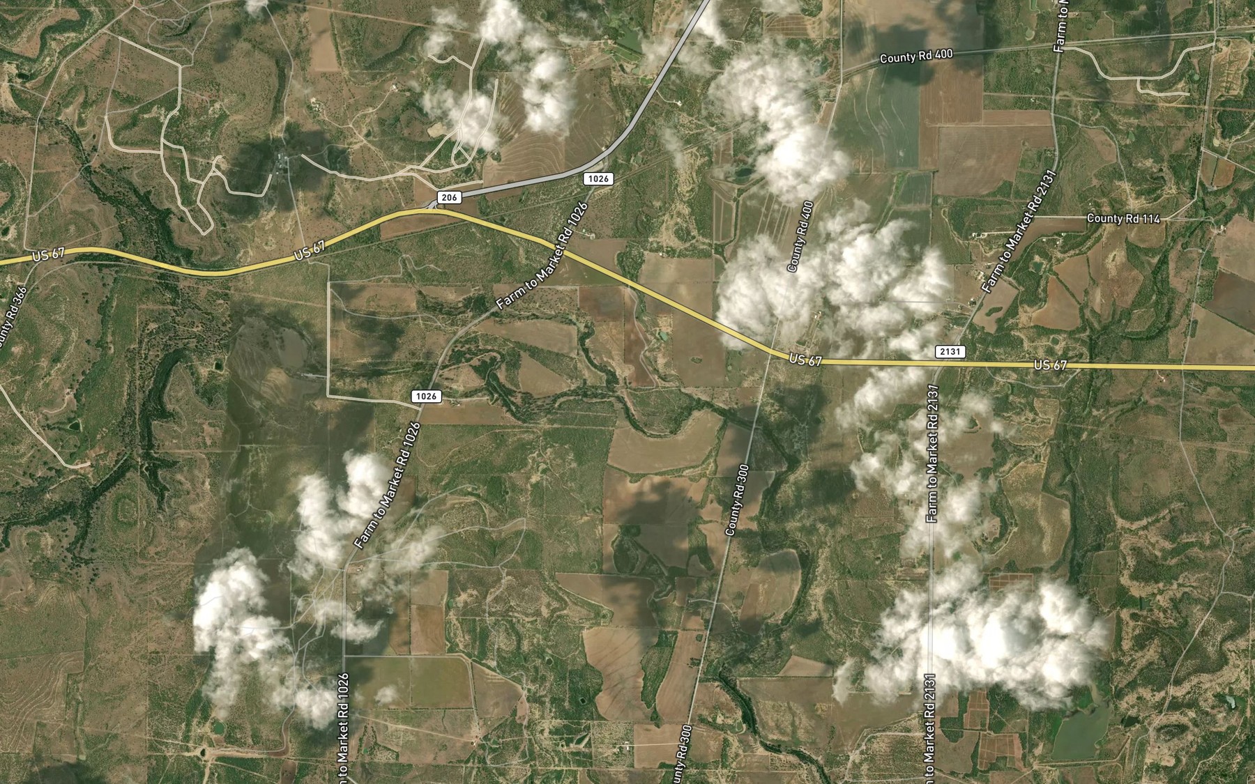 Satellite map of the Wildcat Creek